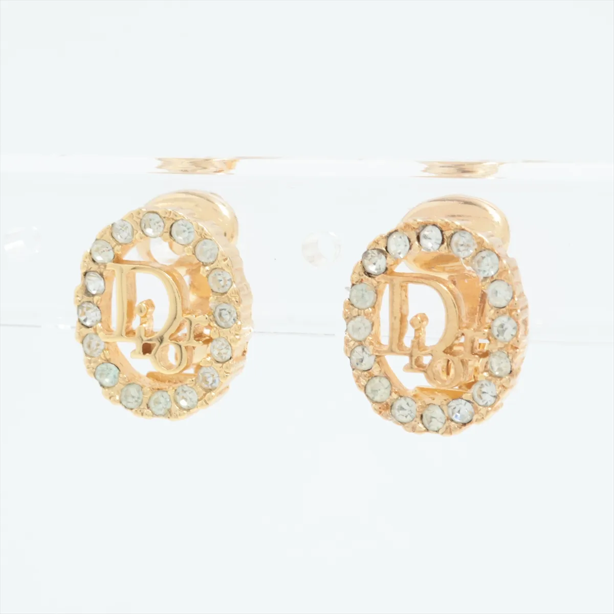 CD Logo Earrings (Pair) GP Gold - — view 3