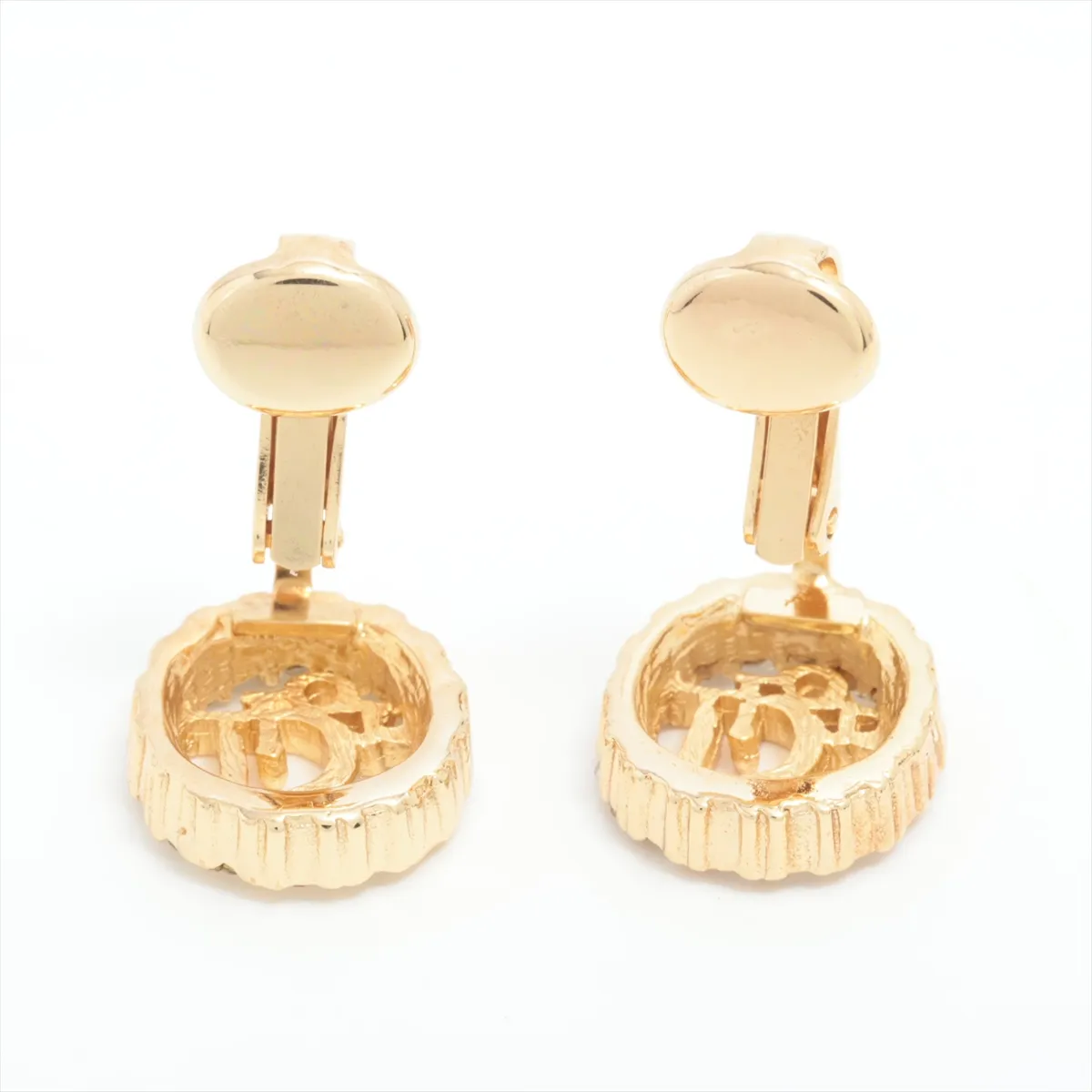 CD Logo Earrings (Pair) GP Gold - — view 4