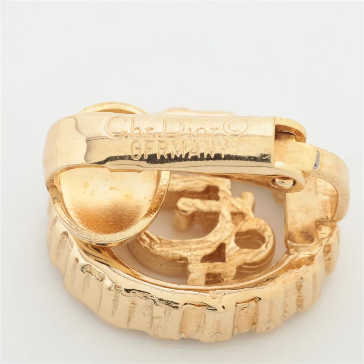 CD Logo Earrings (Pair) GP Gold - — view 5