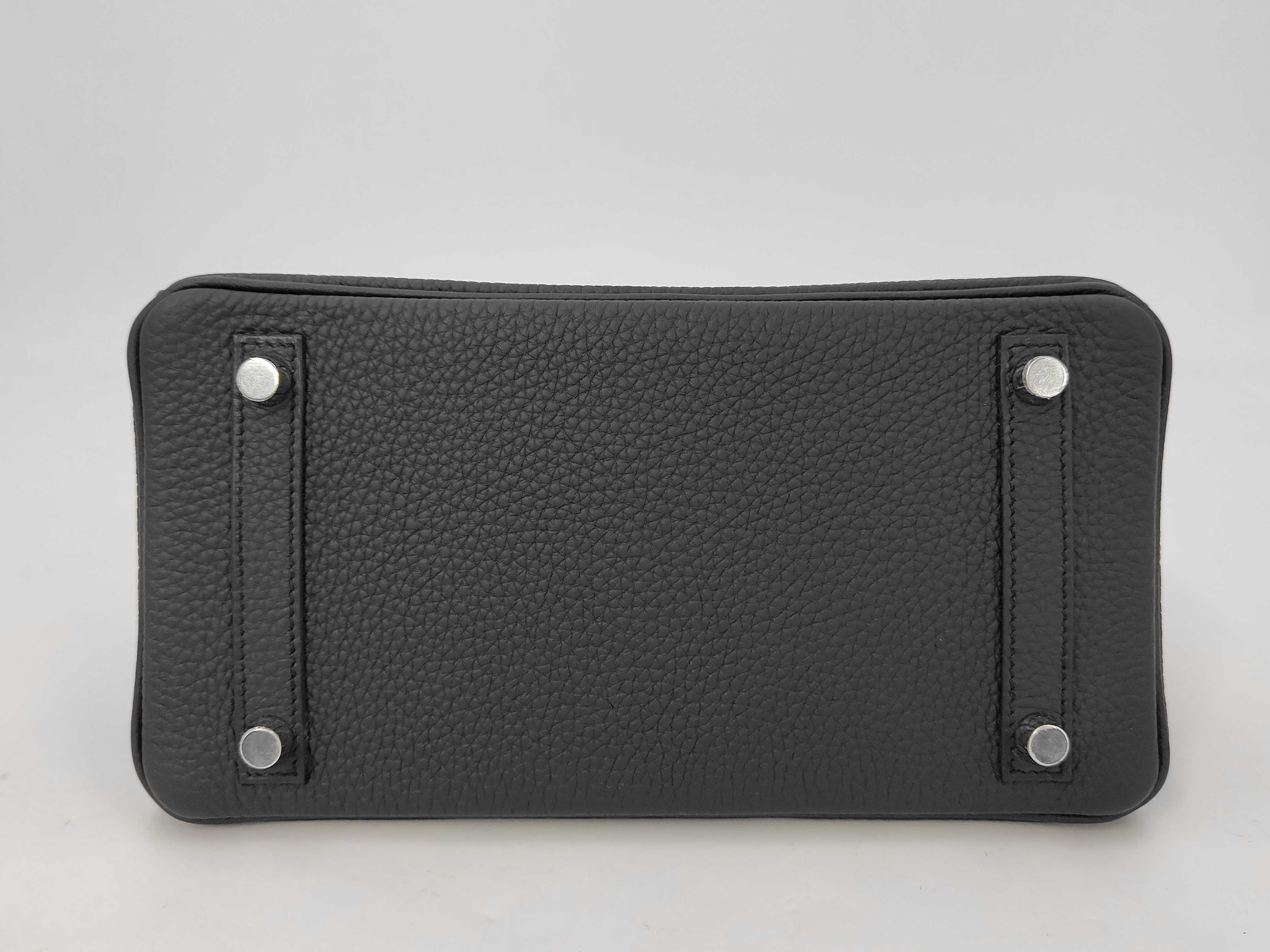 Birkin 25 Black Togo Silver Hardware G Stamp Handbag — view 6