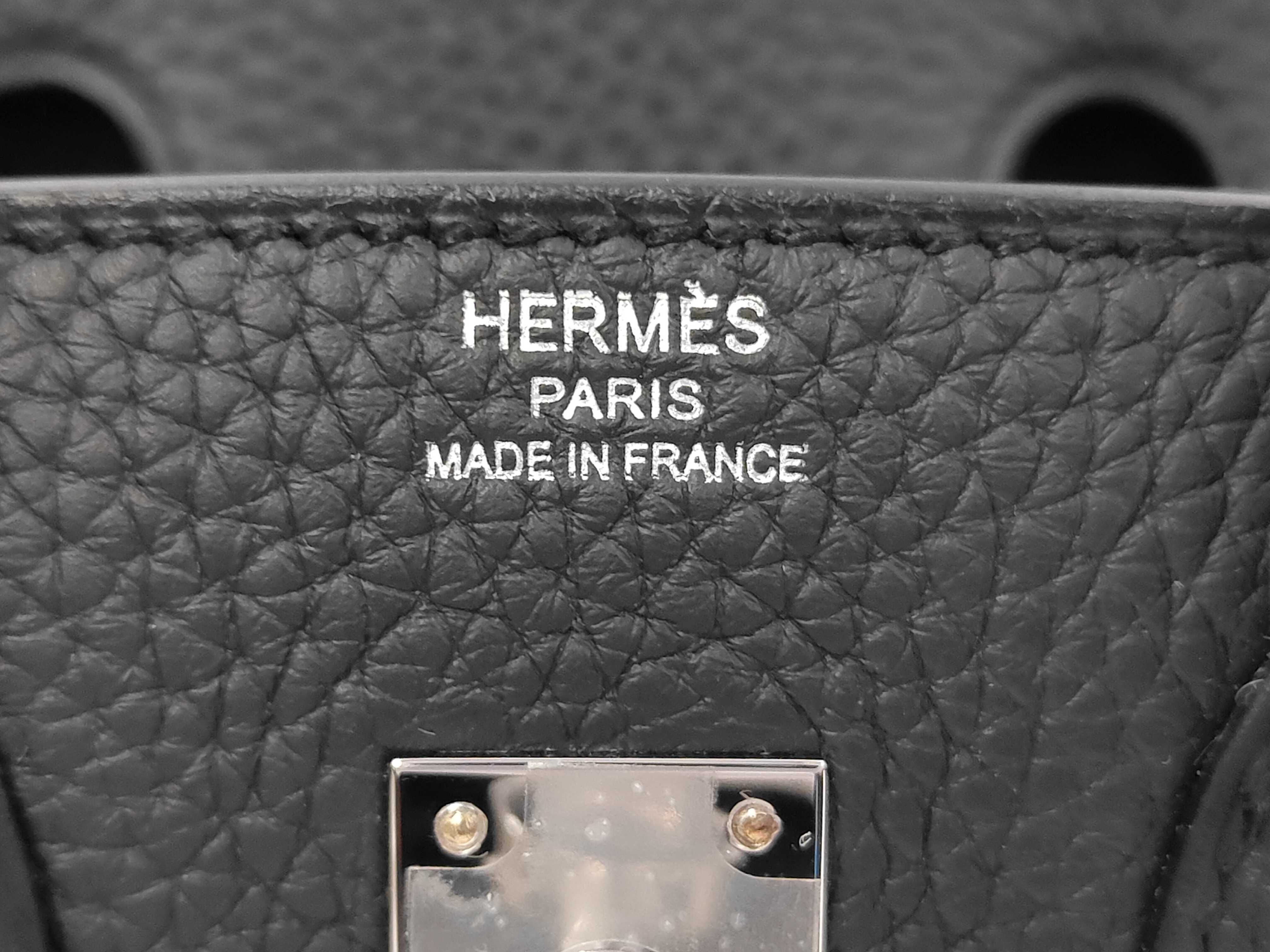 Birkin 25 Black Togo Silver Hardware G Stamp Handbag — view 9