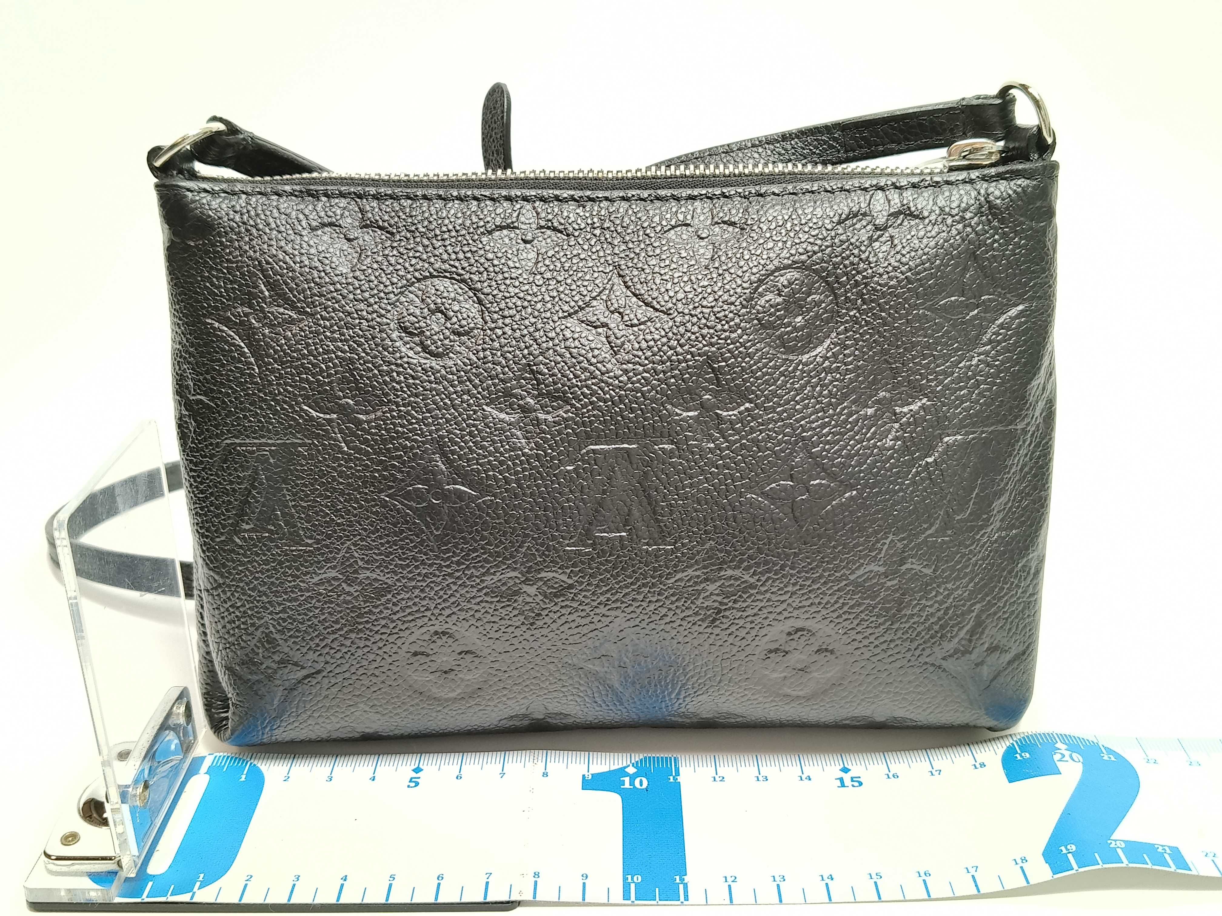 Monogram Empreinte Leather Shoulder Bag, Black, Serial Number — view 2