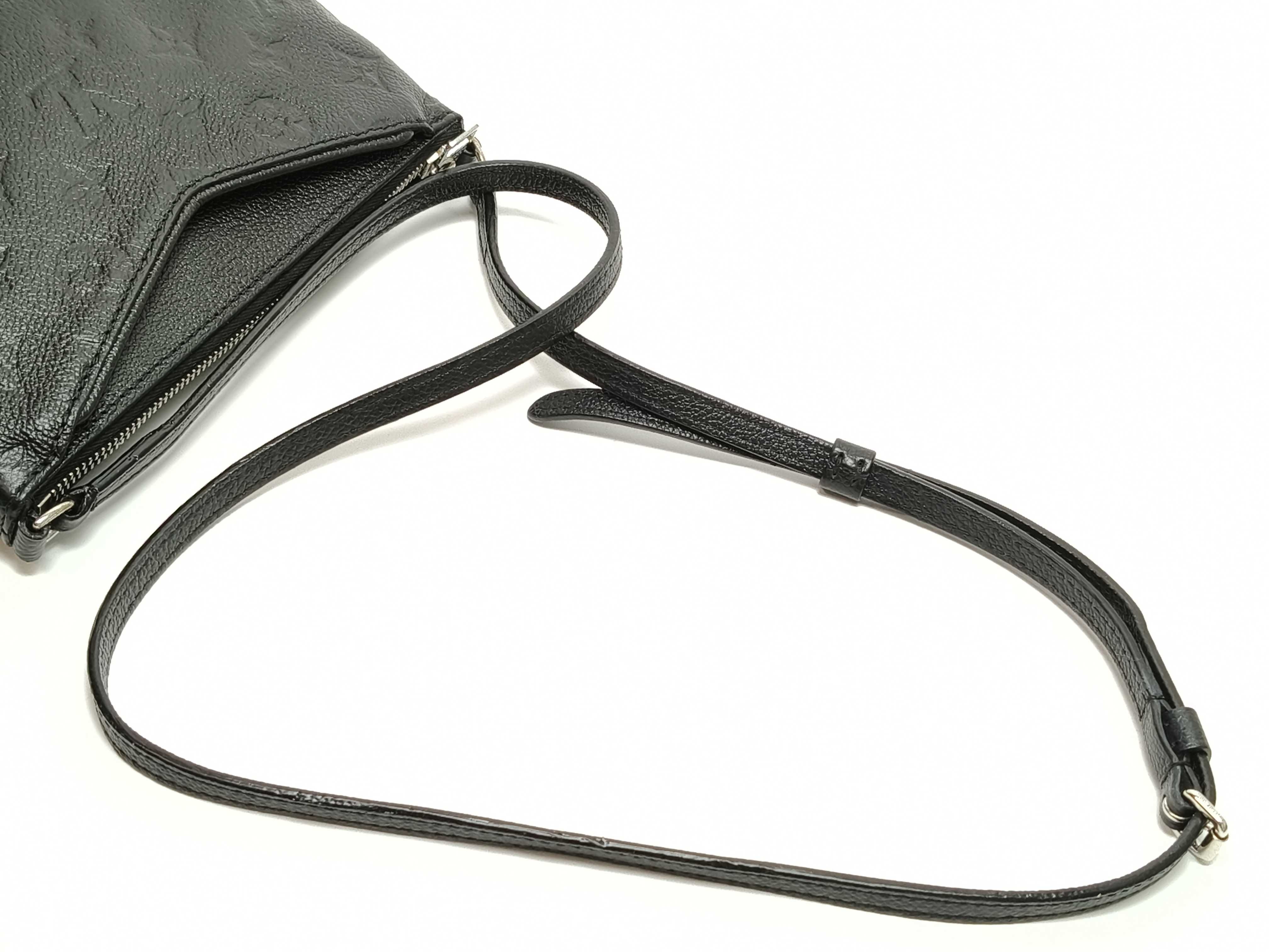 Monogram Empreinte Leather Shoulder Bag, Black, Serial Number — view 3