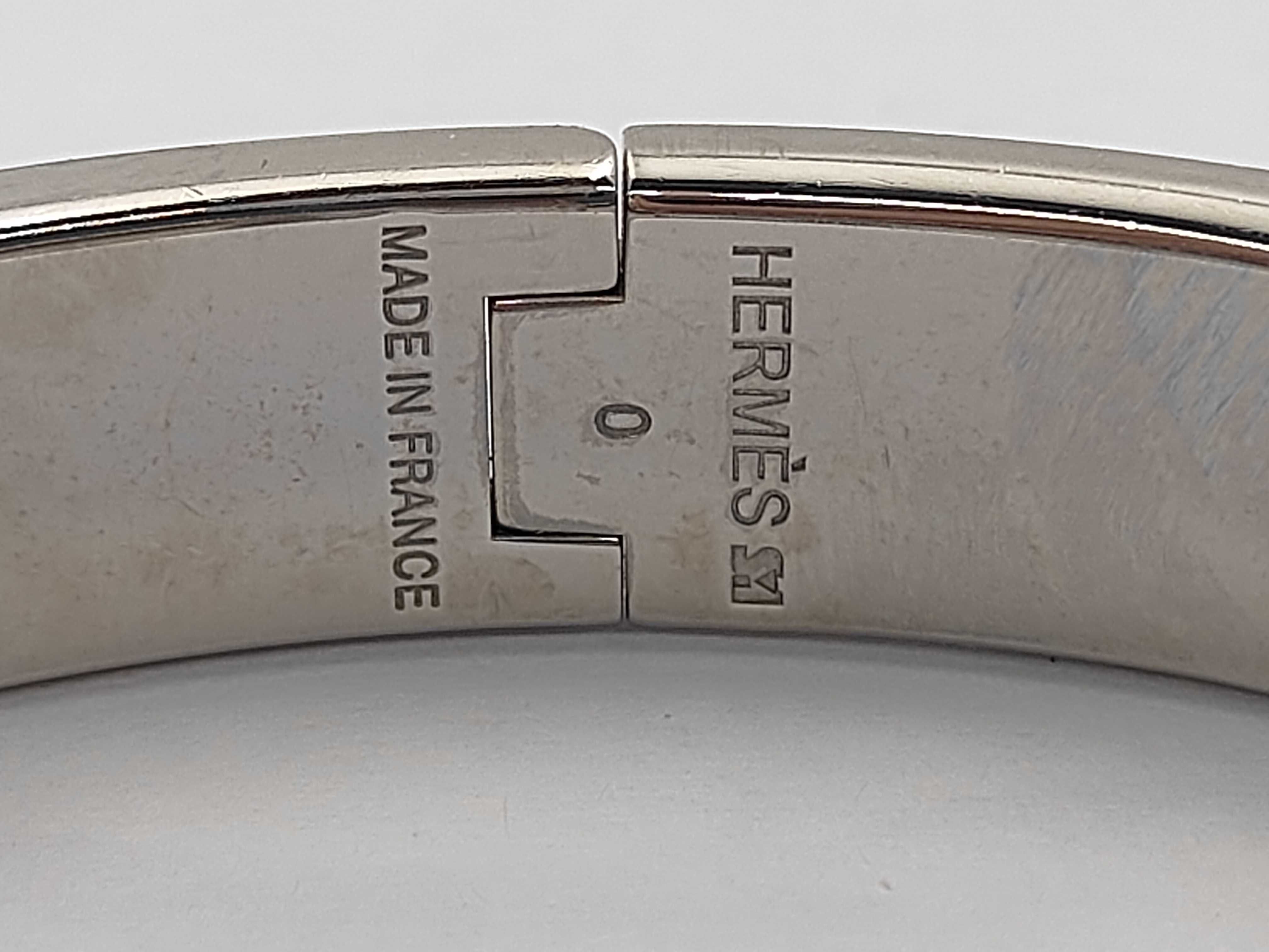 Black Silver Hardware Click H Bracelet/Bangle — view 4