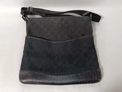 GG Canvas 145857 Shoulder Bag, Black