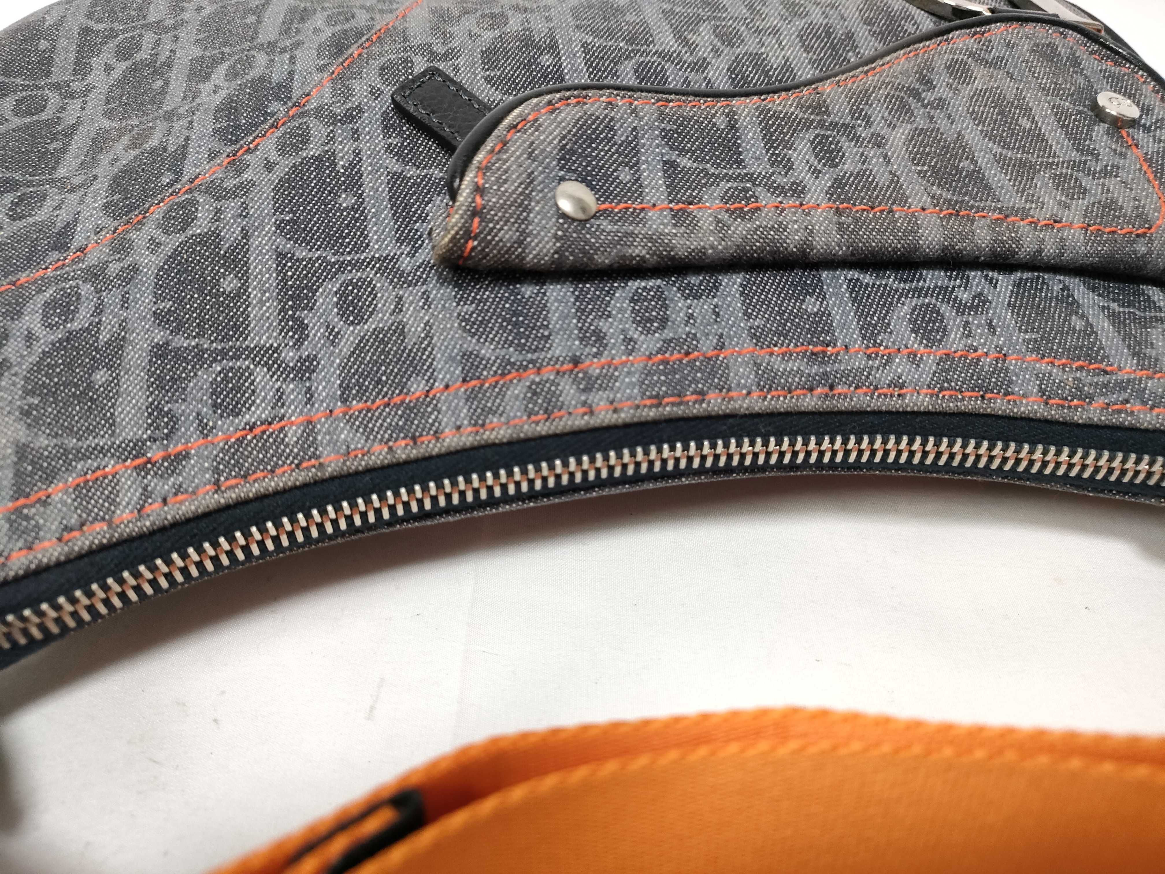 Trotter Flight Line Orange x Gray CD Hardware Shoulder Bag — view 11