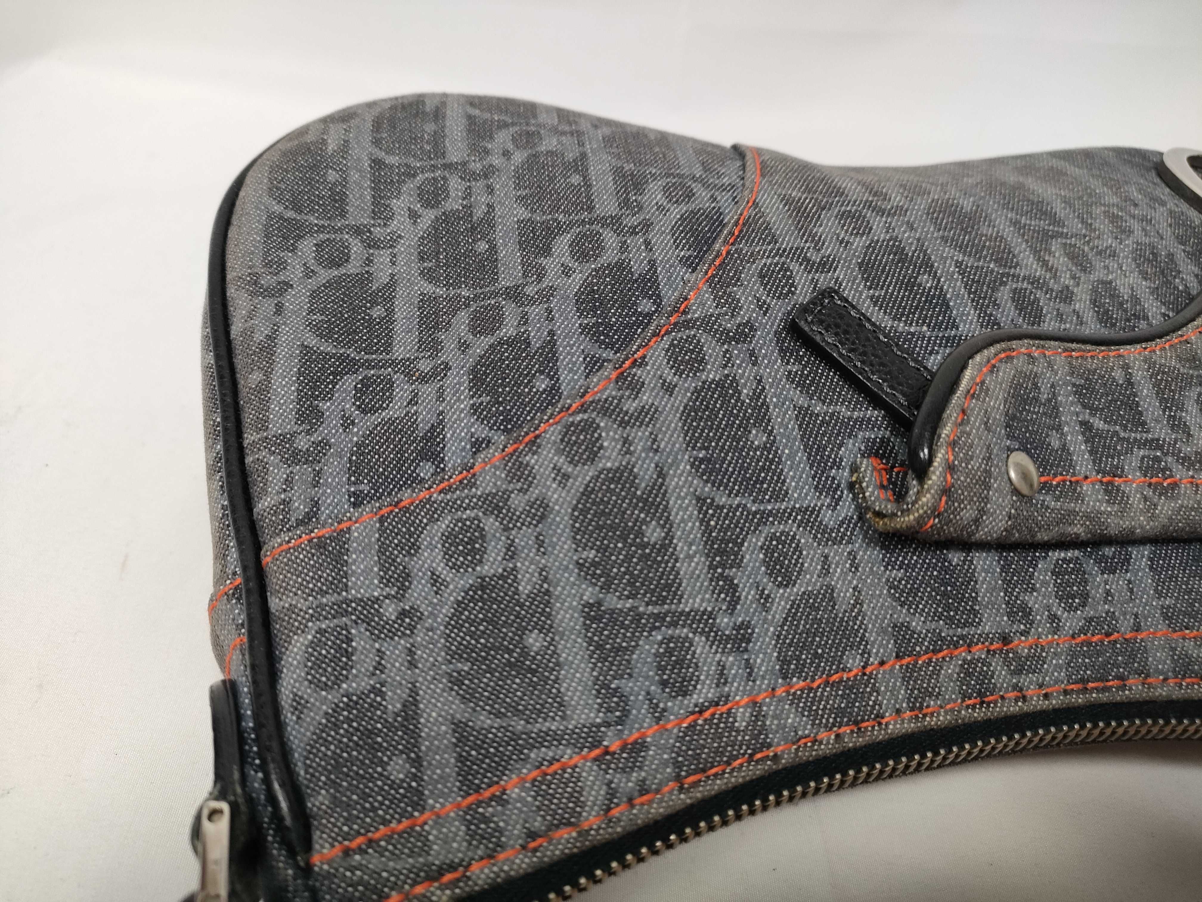 Trotter Flight Line Orange x Gray CD Hardware Shoulder Bag — view 12