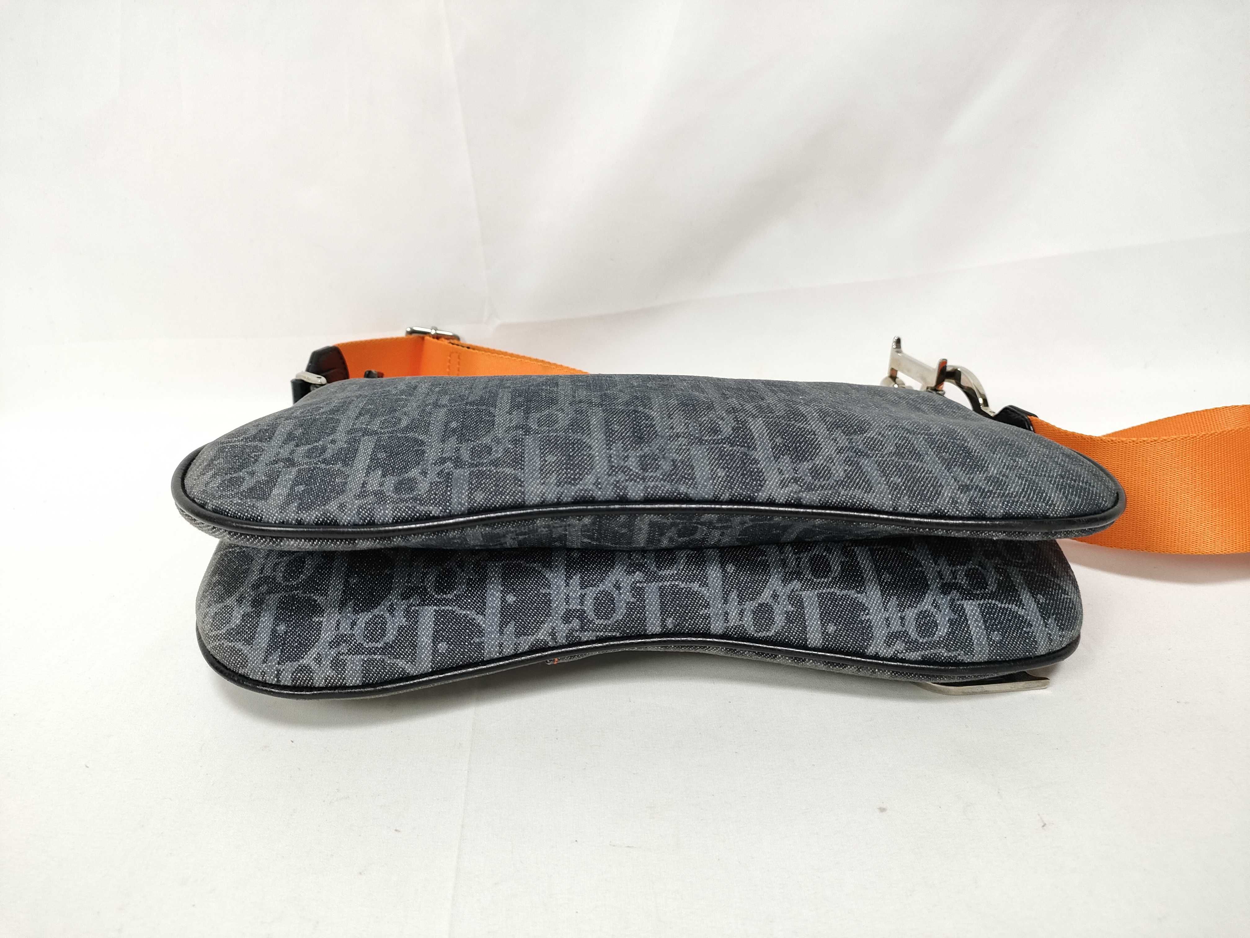 Trotter Flight Line Orange x Gray CD Hardware Shoulder Bag — view 3