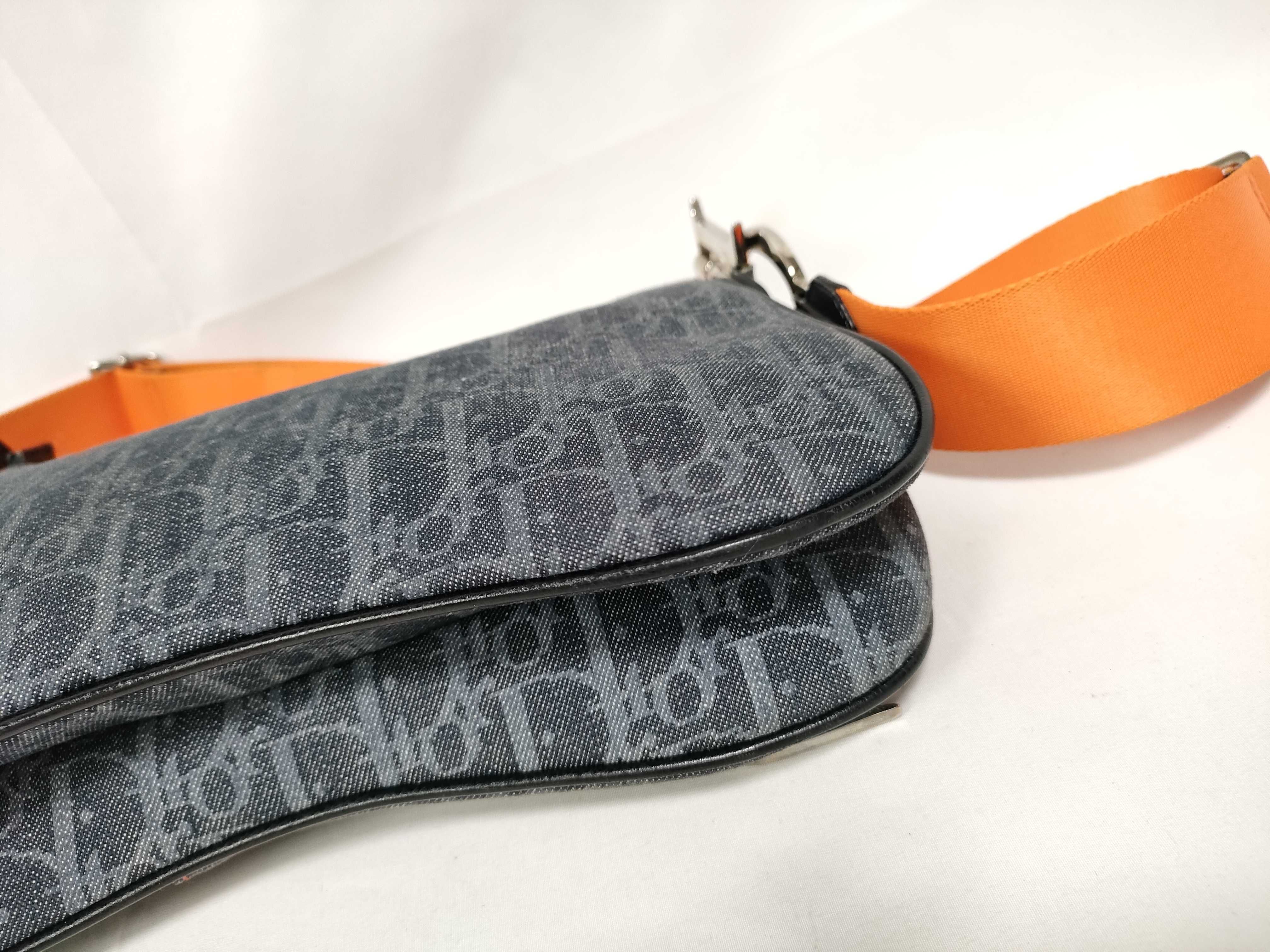Trotter Flight Line Orange x Gray CD Hardware Shoulder Bag — view 4