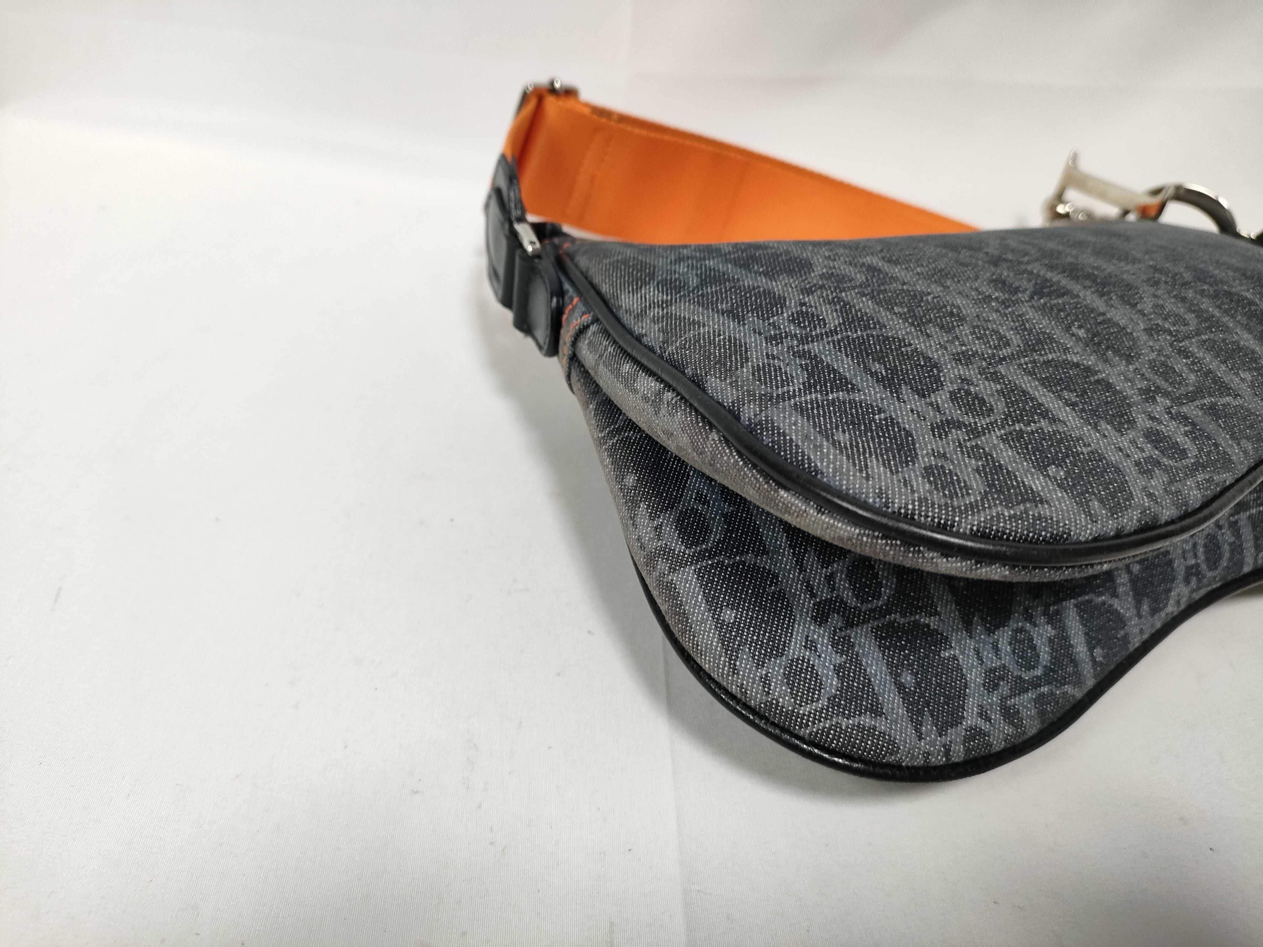 Trotter Flight Line Orange x Gray CD Hardware Shoulder Bag — view 5