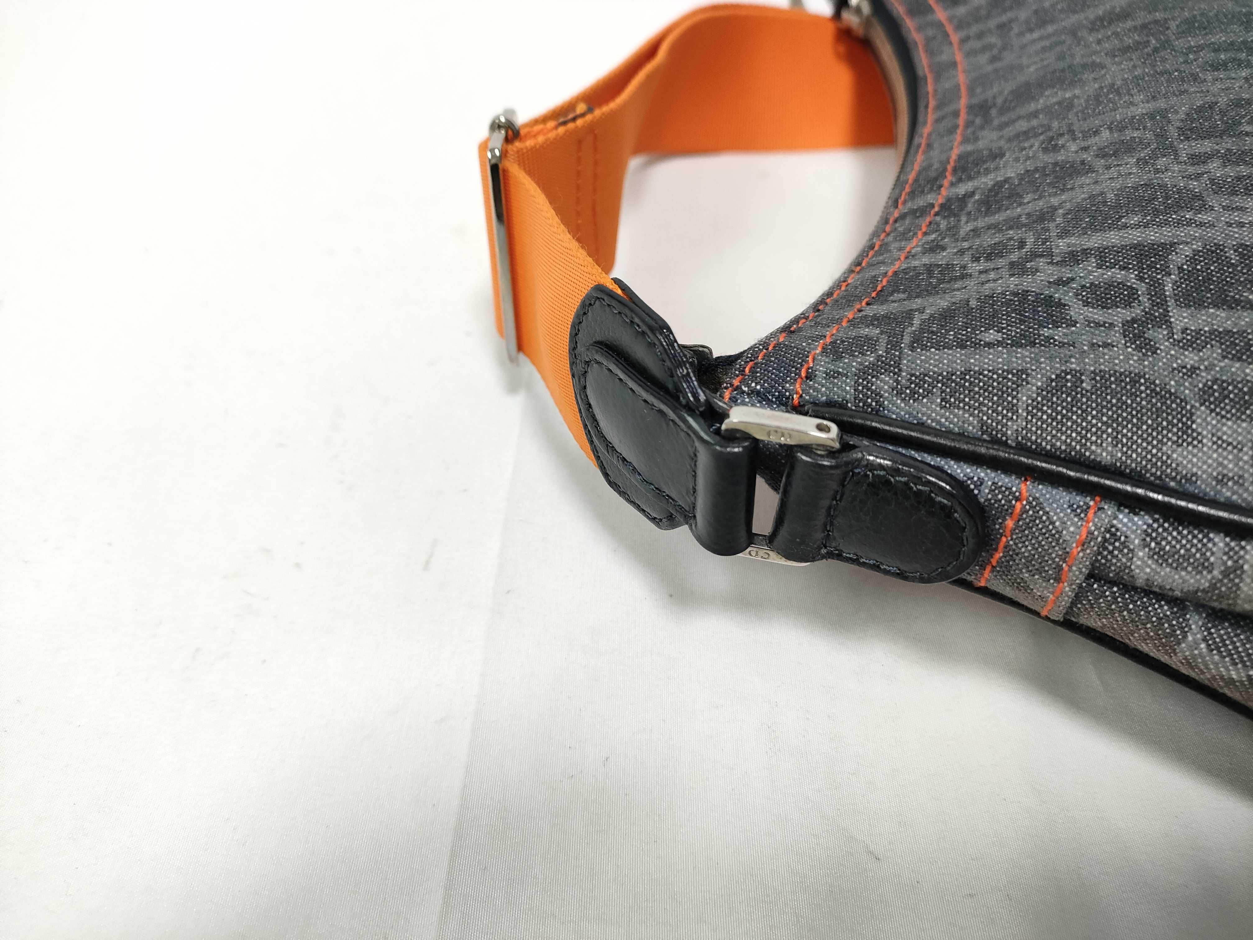 Trotter Flight Line Orange x Gray CD Hardware Shoulder Bag — view 6