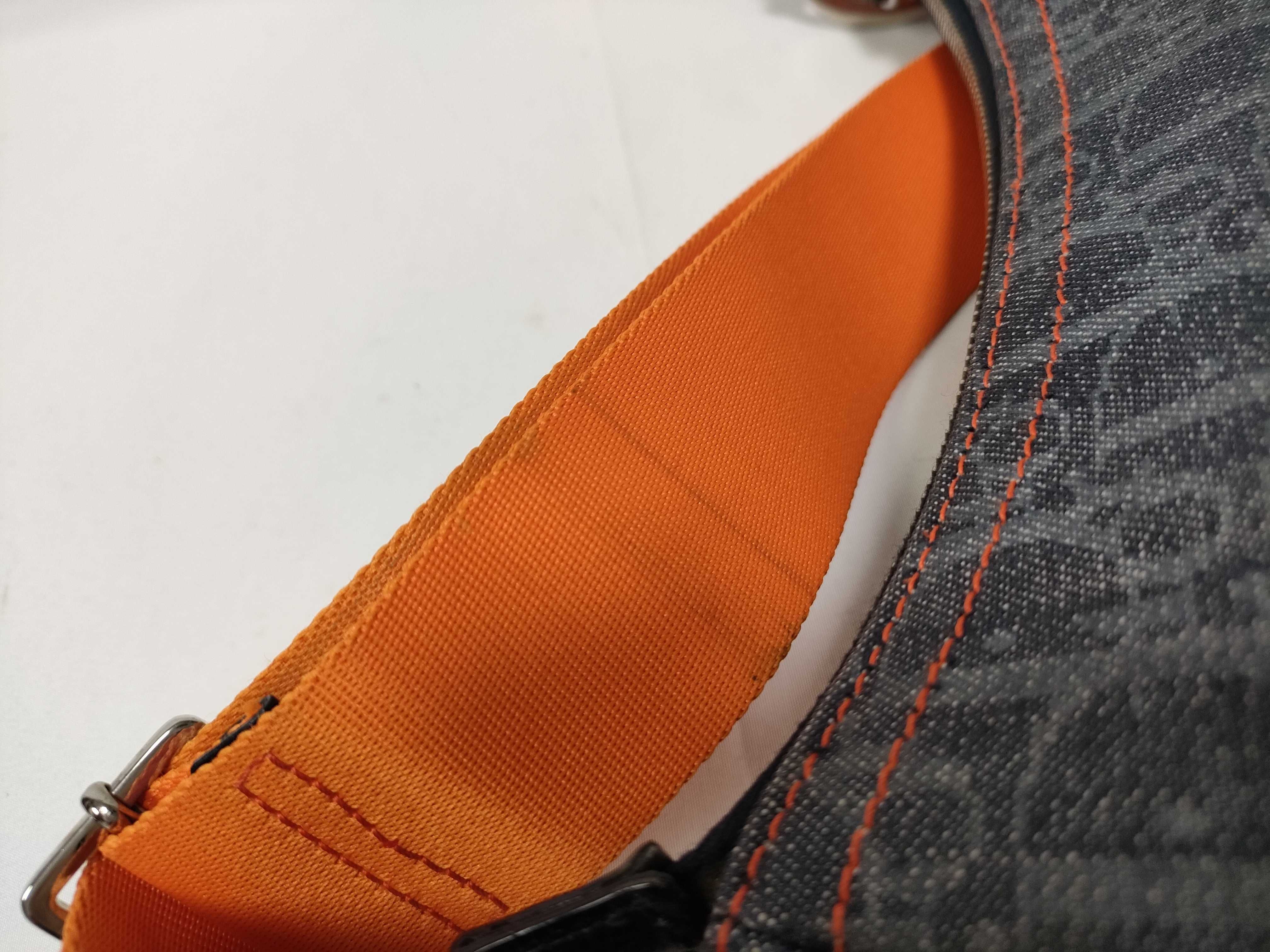 Trotter Flight Line Orange x Gray CD Hardware Shoulder Bag — view 7