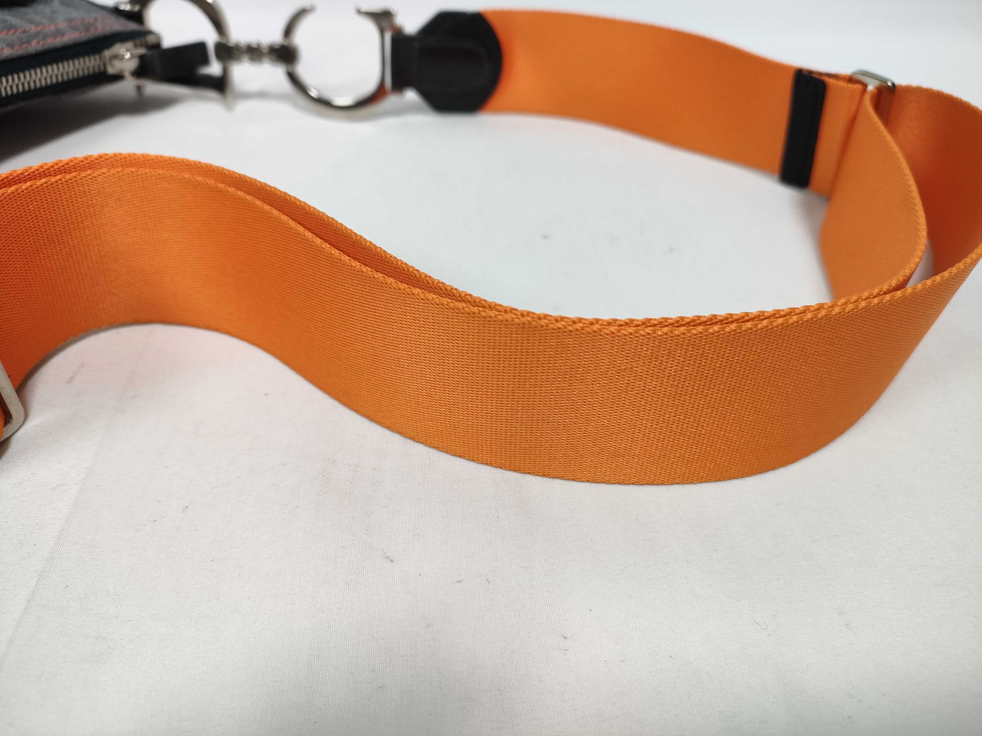 Trotter Flight Line Orange x Gray CD Hardware Shoulder Bag — view 8