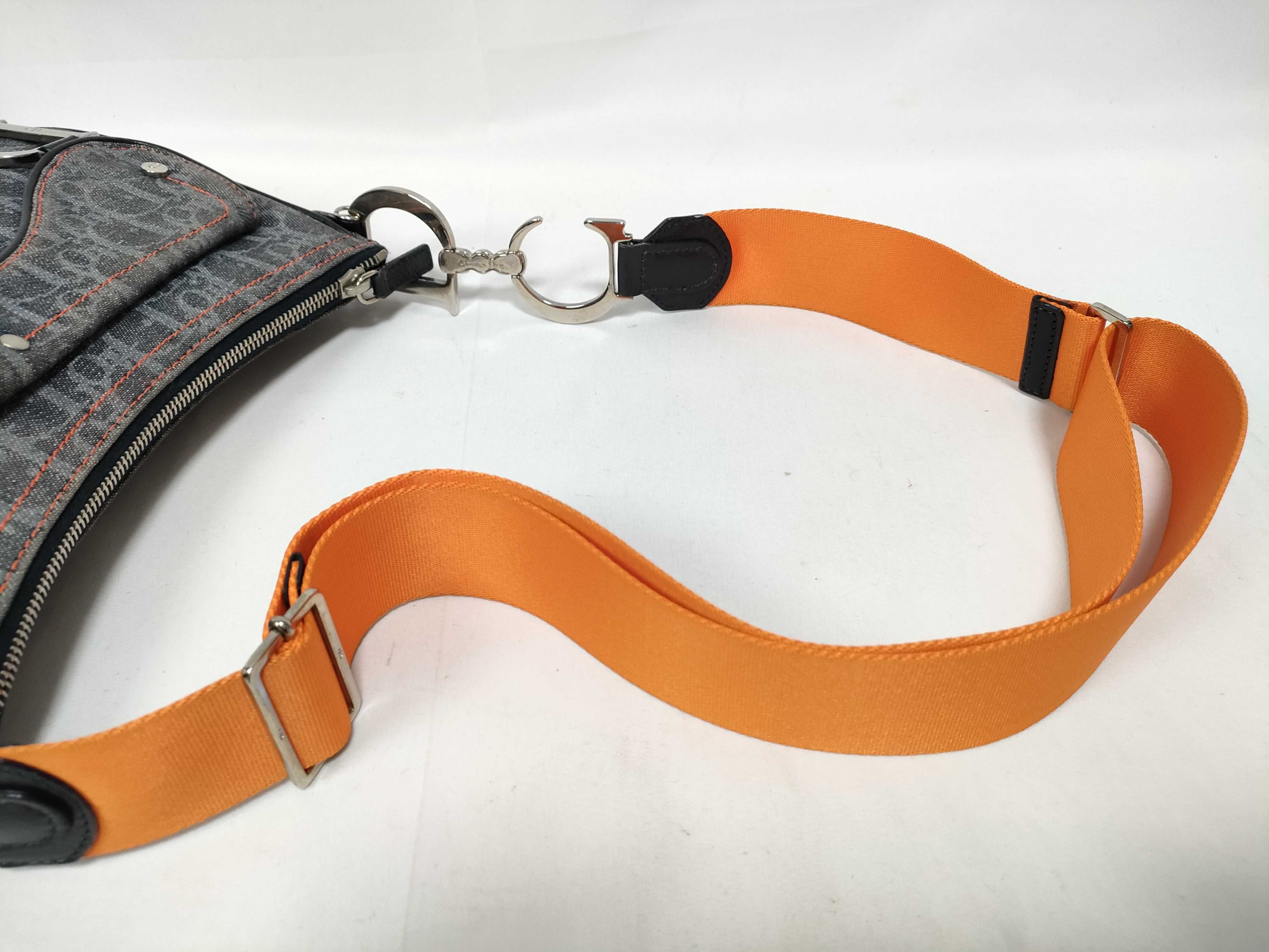 Trotter Flight Line Orange x Gray CD Hardware Shoulder Bag — view 9