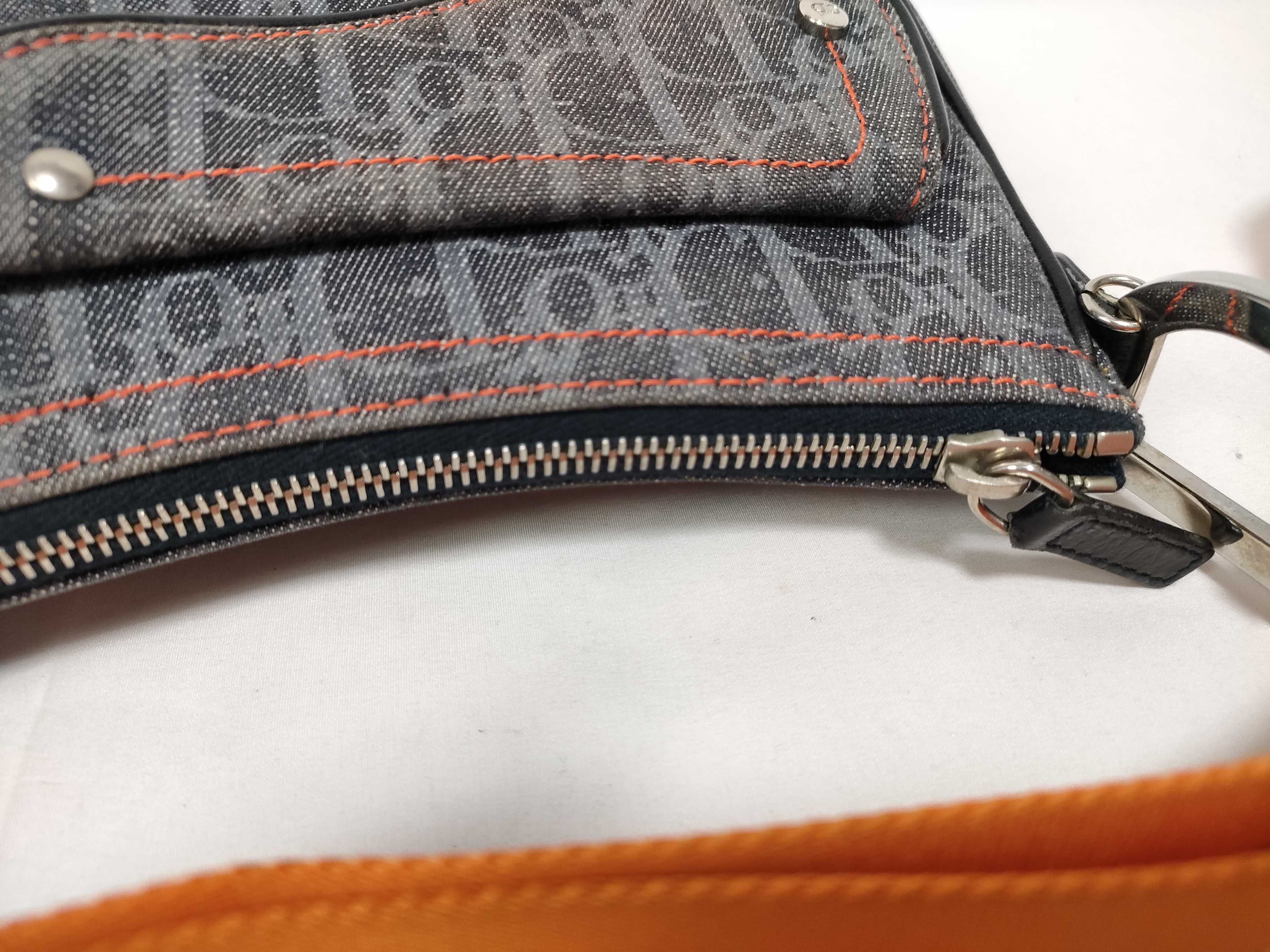 Trotter Flight Line Orange x Gray CD Hardware Shoulder Bag — view 10