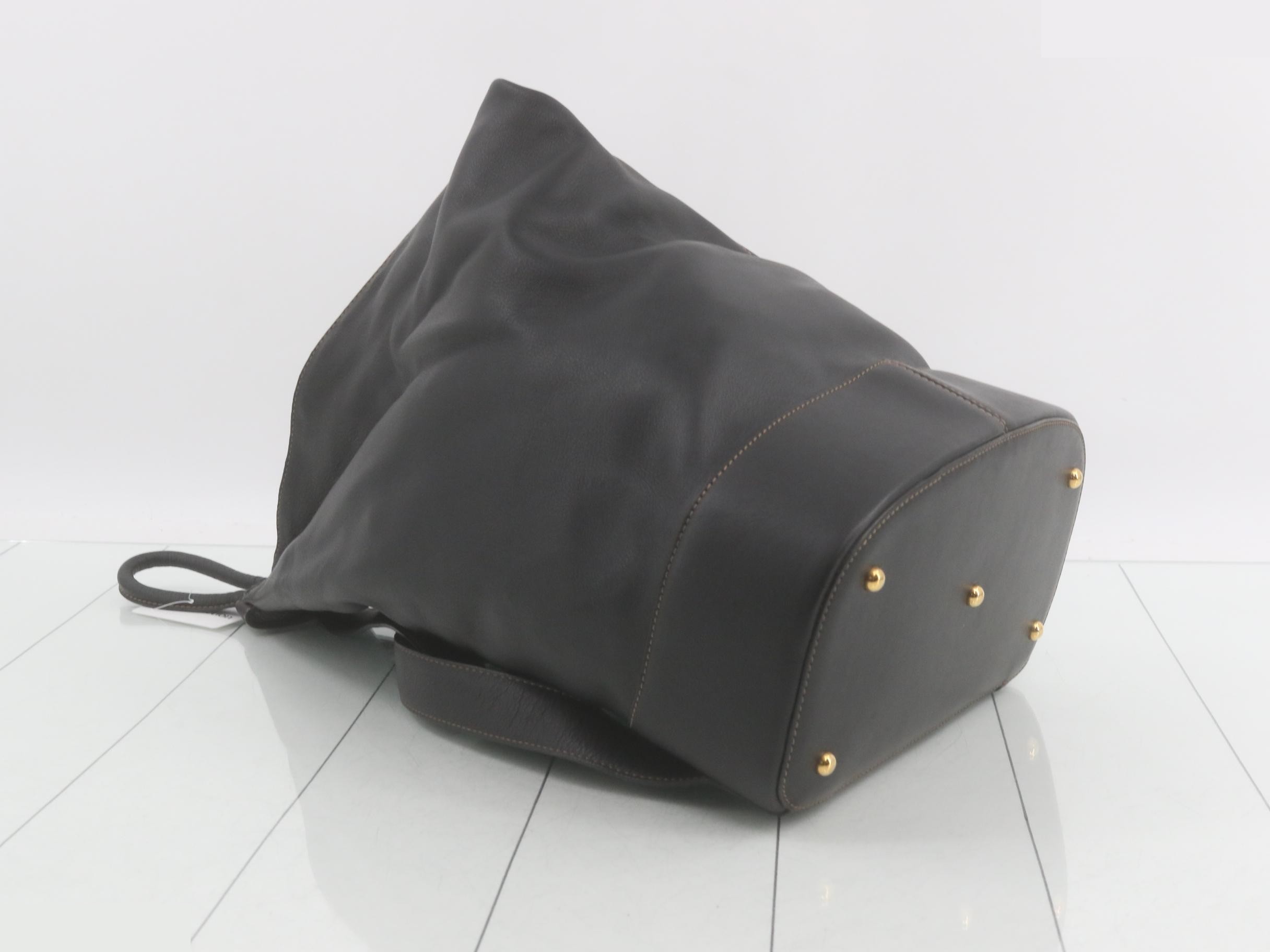 Anton Backpack, Leather, Black — view 5