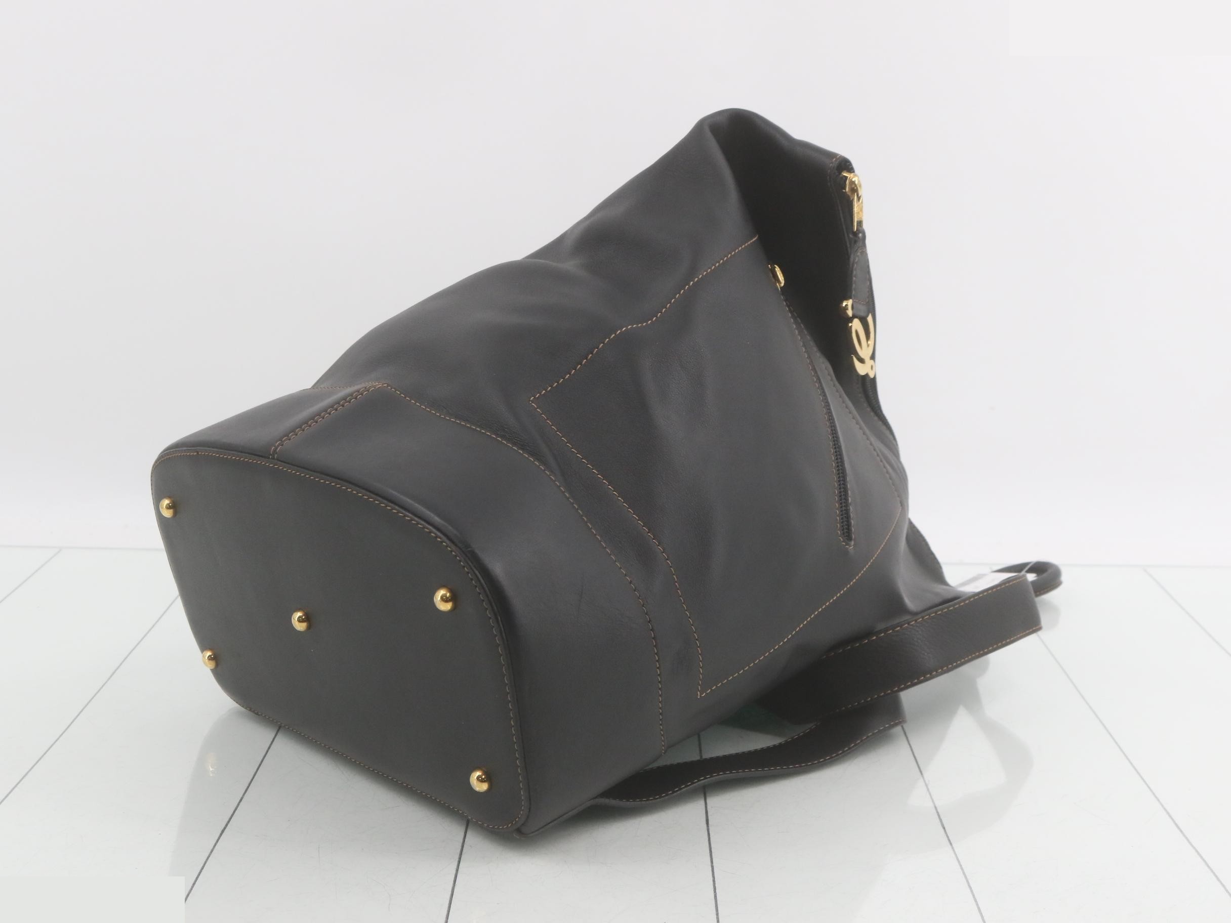 Anton Backpack, Leather, Black — view 6