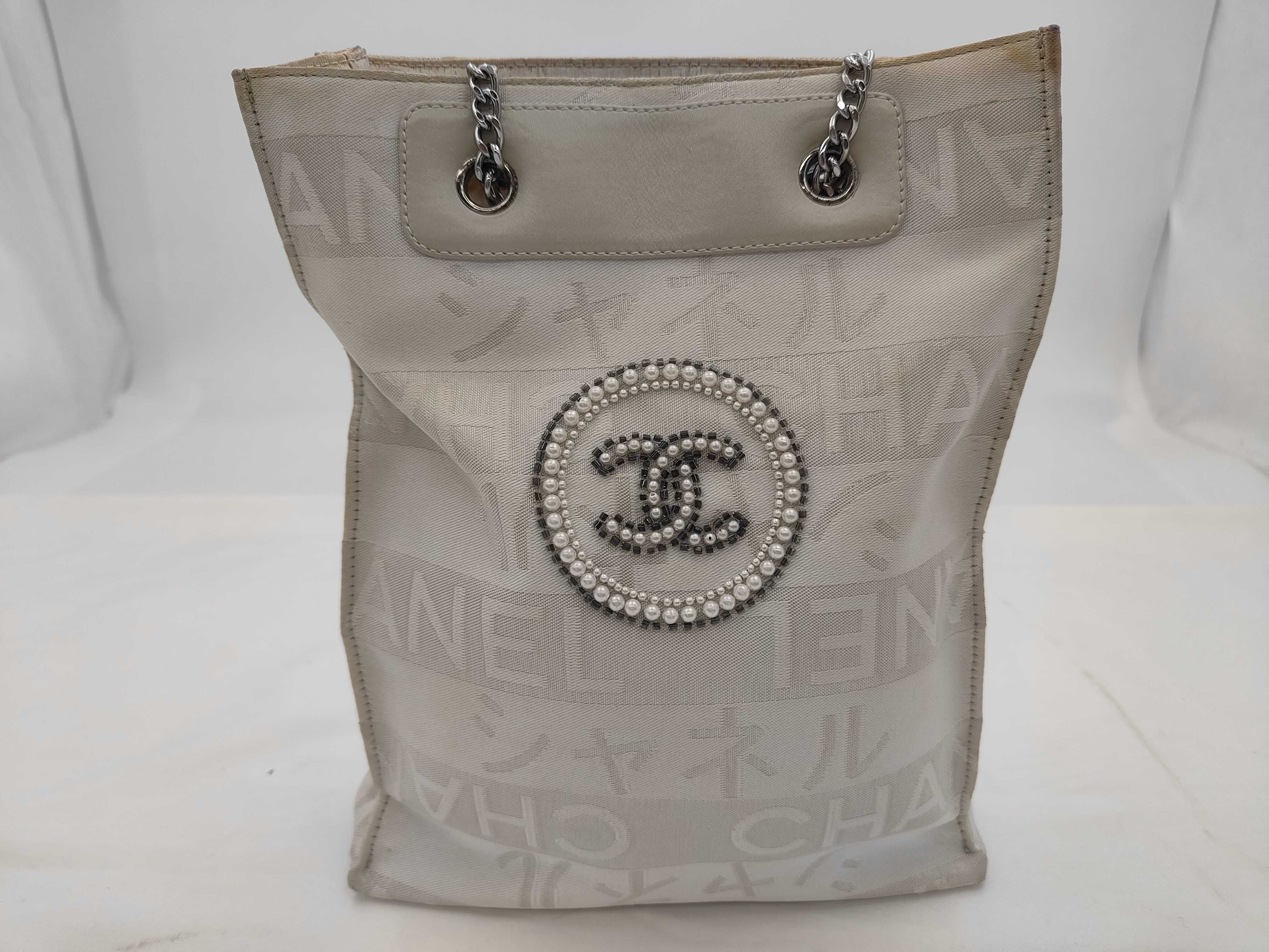 Ginza Limited Ephemer Shoulder Bag Canvas x Leather White x Silver SV Hardware 9567851 Shoulder Bag — view 2