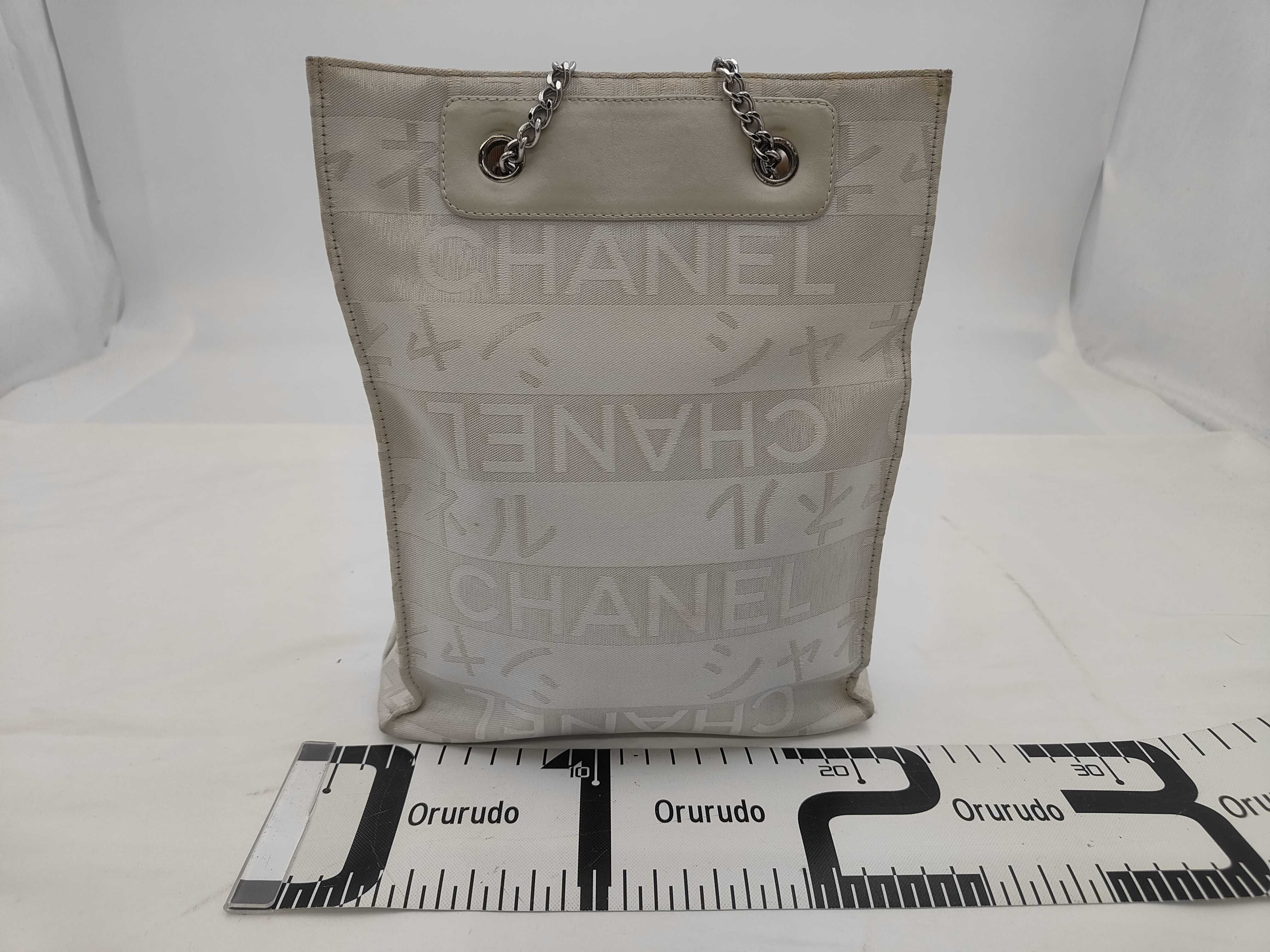 Ginza Limited Ephemer Shoulder Bag Canvas x Leather White x Silver SV Hardware 9567851 Shoulder Bag — view 3