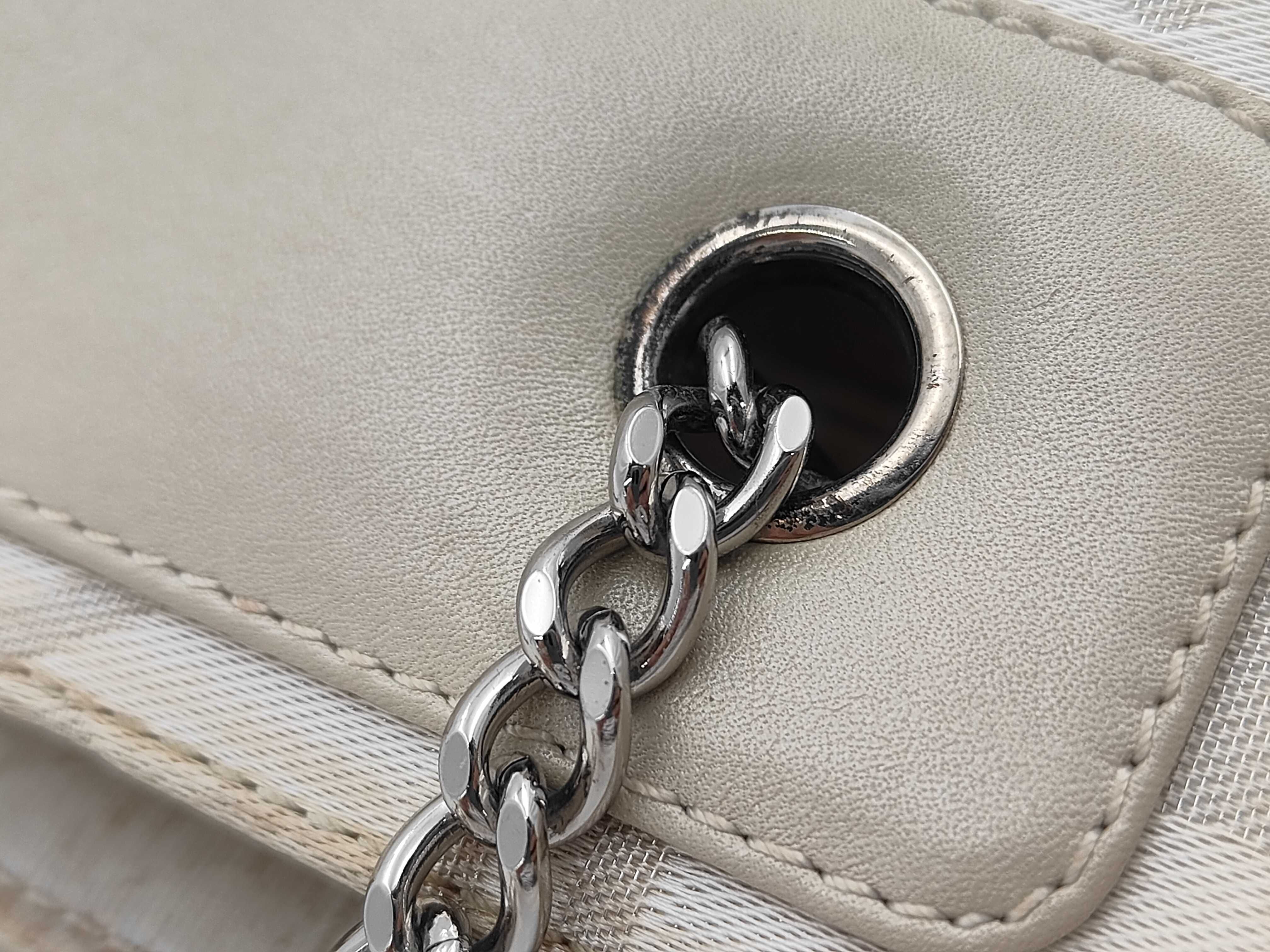 Ginza Limited Ephemer Shoulder Bag Canvas x Leather White x Silver SV Hardware 9567851 Shoulder Bag — view 6