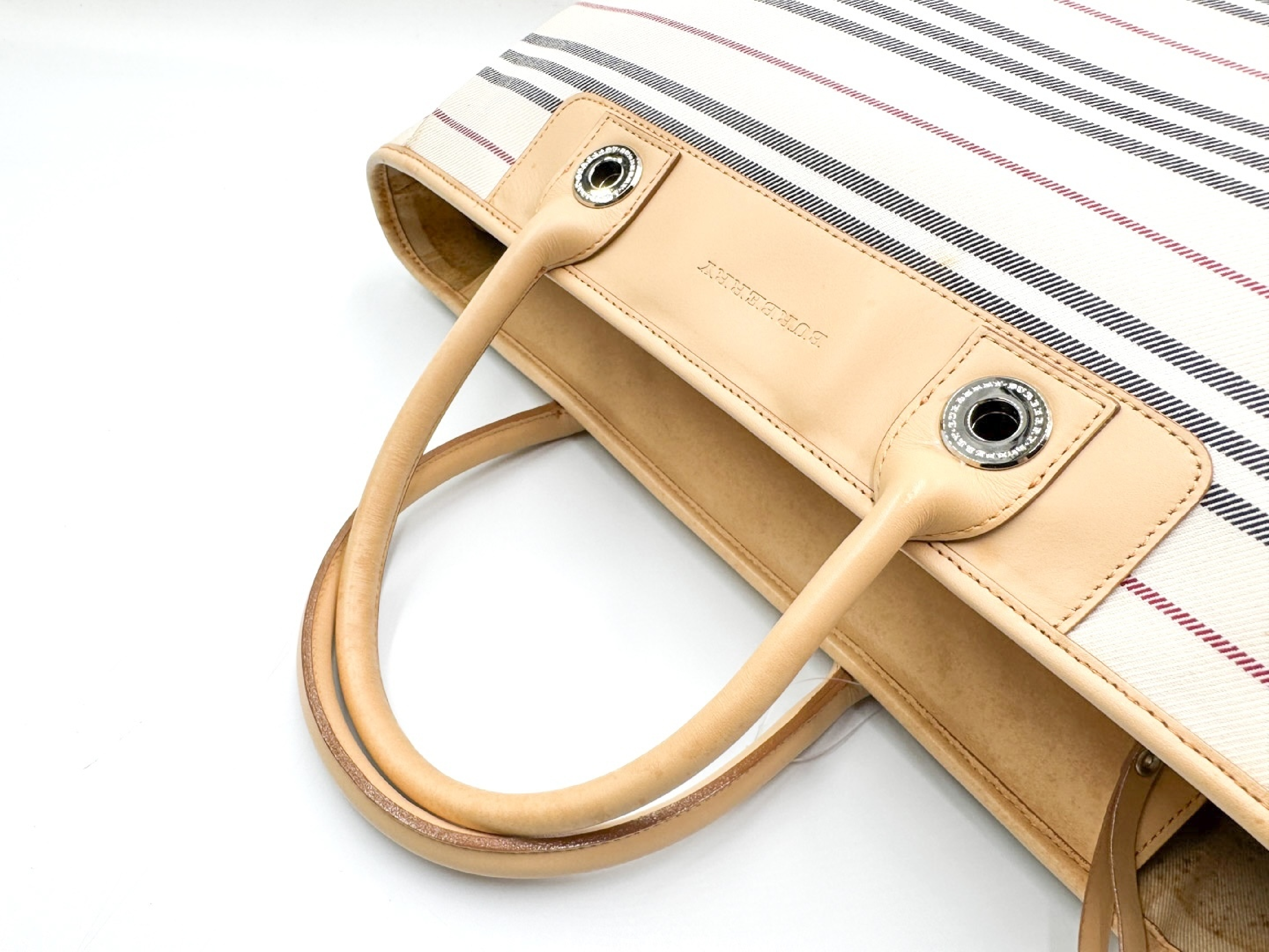 Leather Handbag with Silver Hardware — view 3