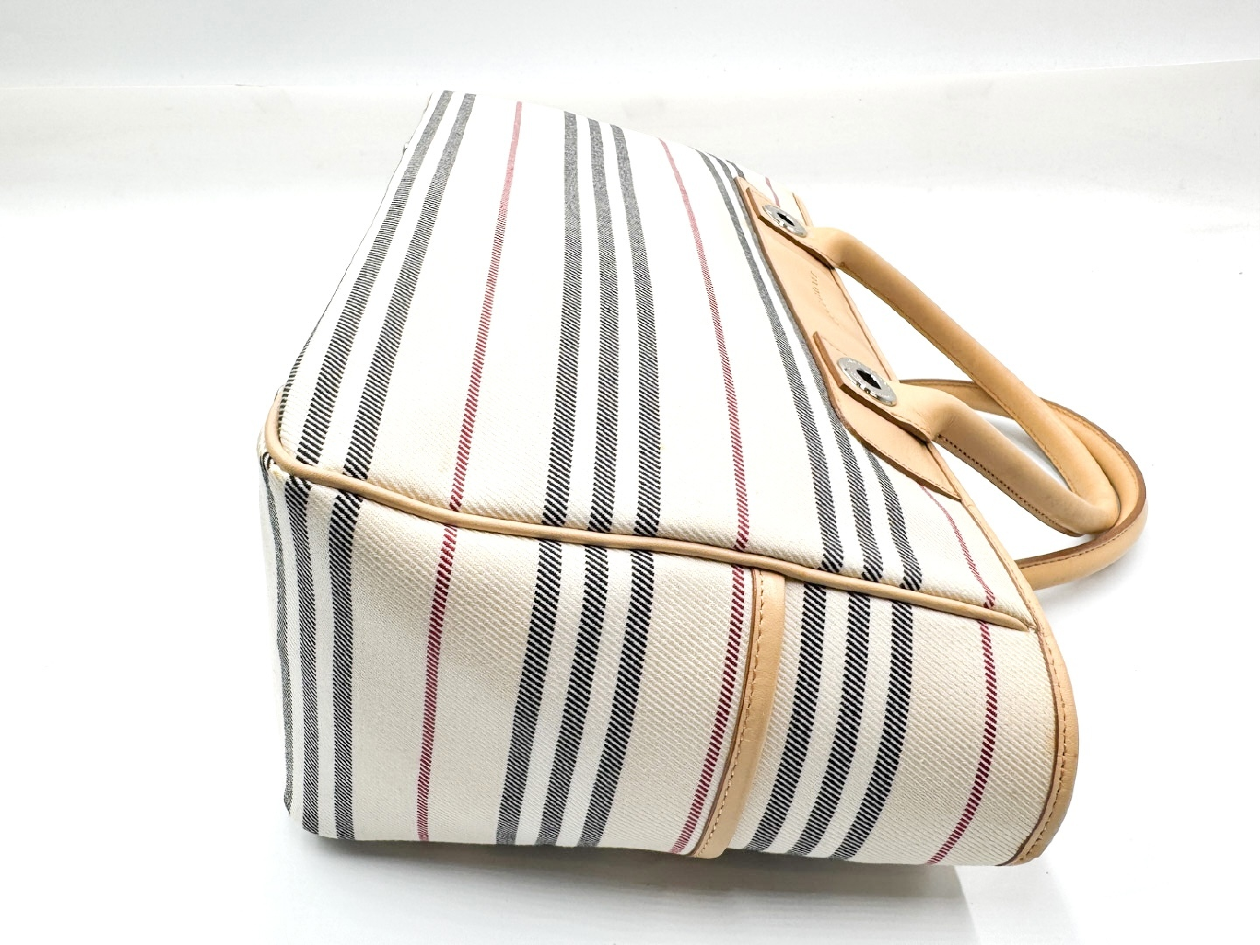 Leather Handbag with Silver Hardware — view 6