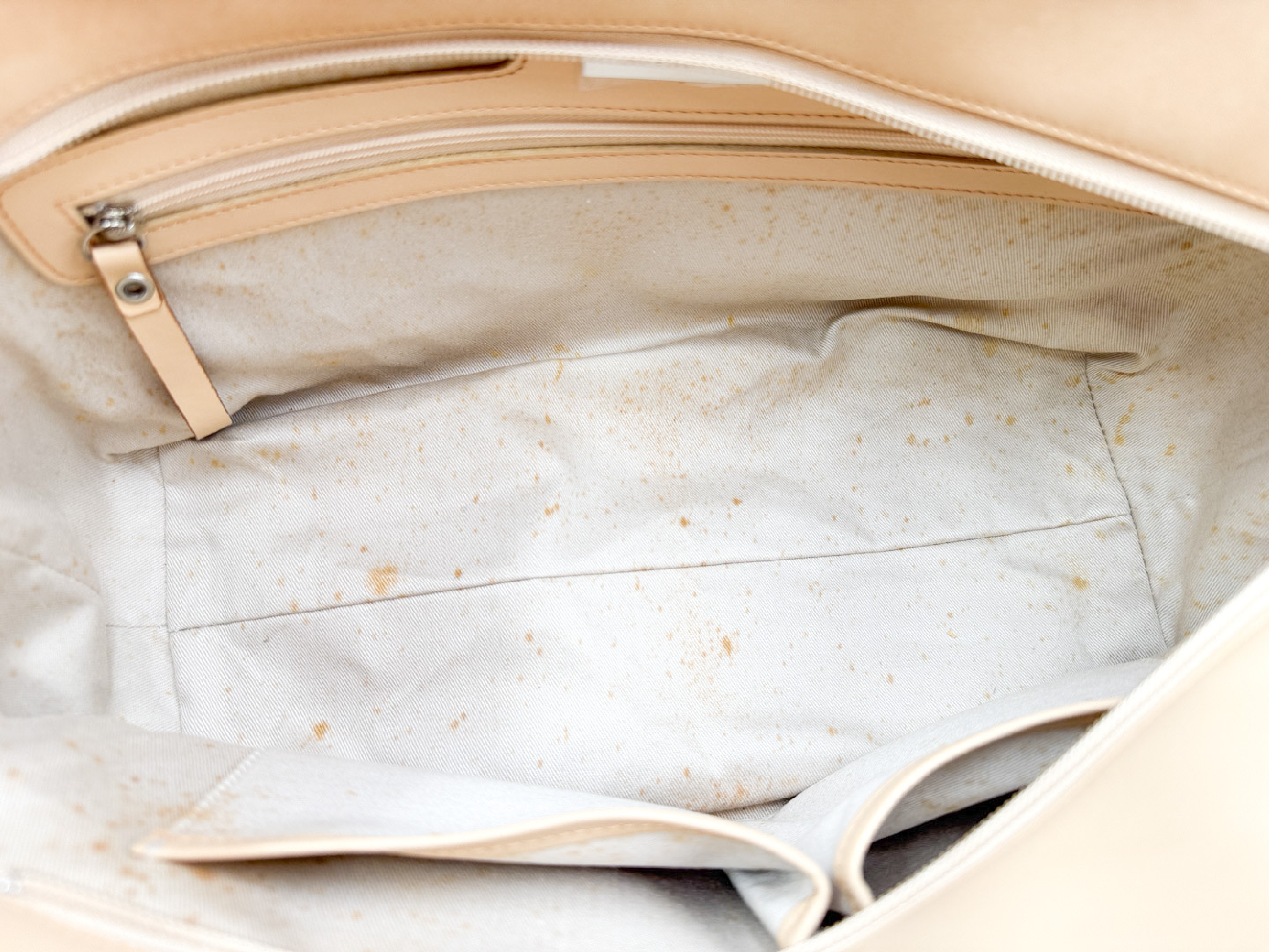 Leather Handbag with Silver Hardware — view 9