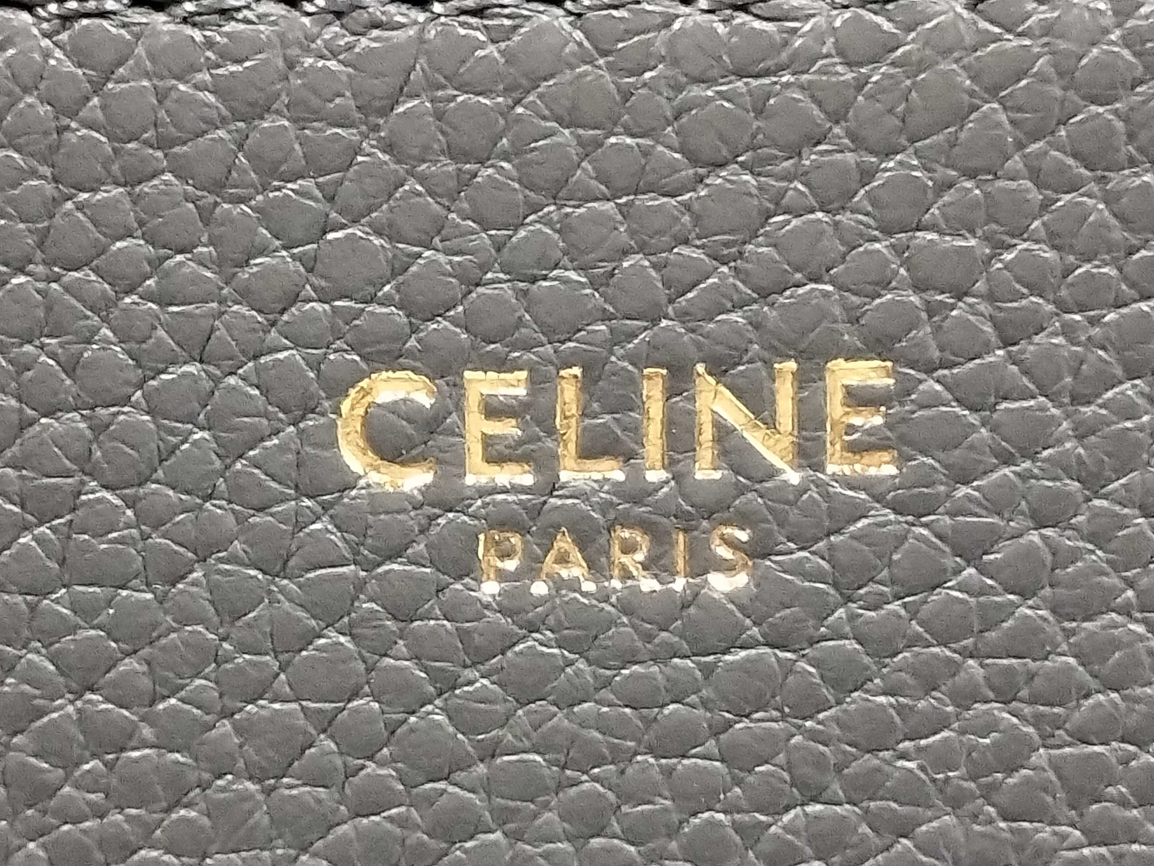 Grey Calfskin Sangour Shoulder Bag — view 11