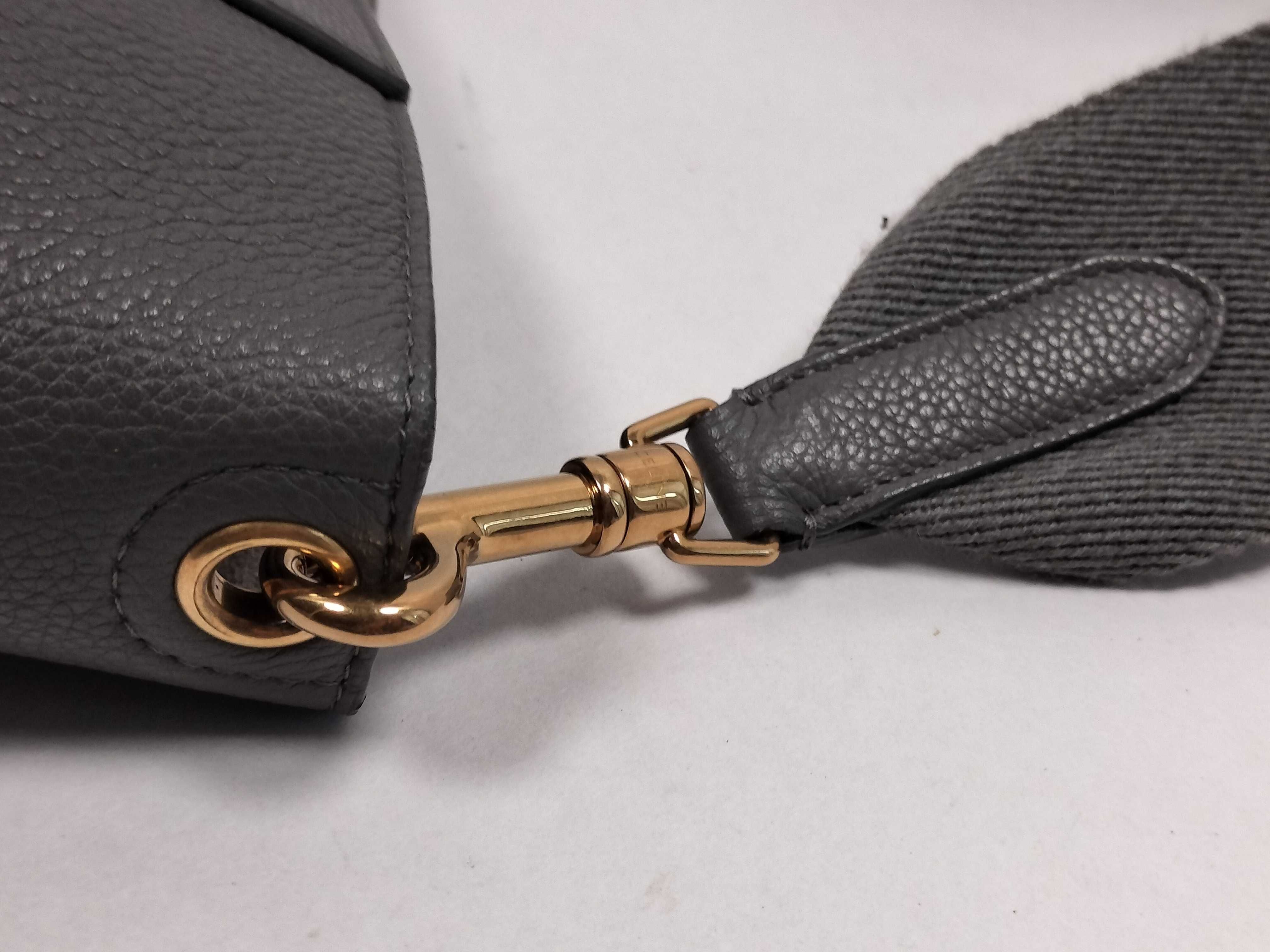 Grey Calfskin Sangour Shoulder Bag — view 5