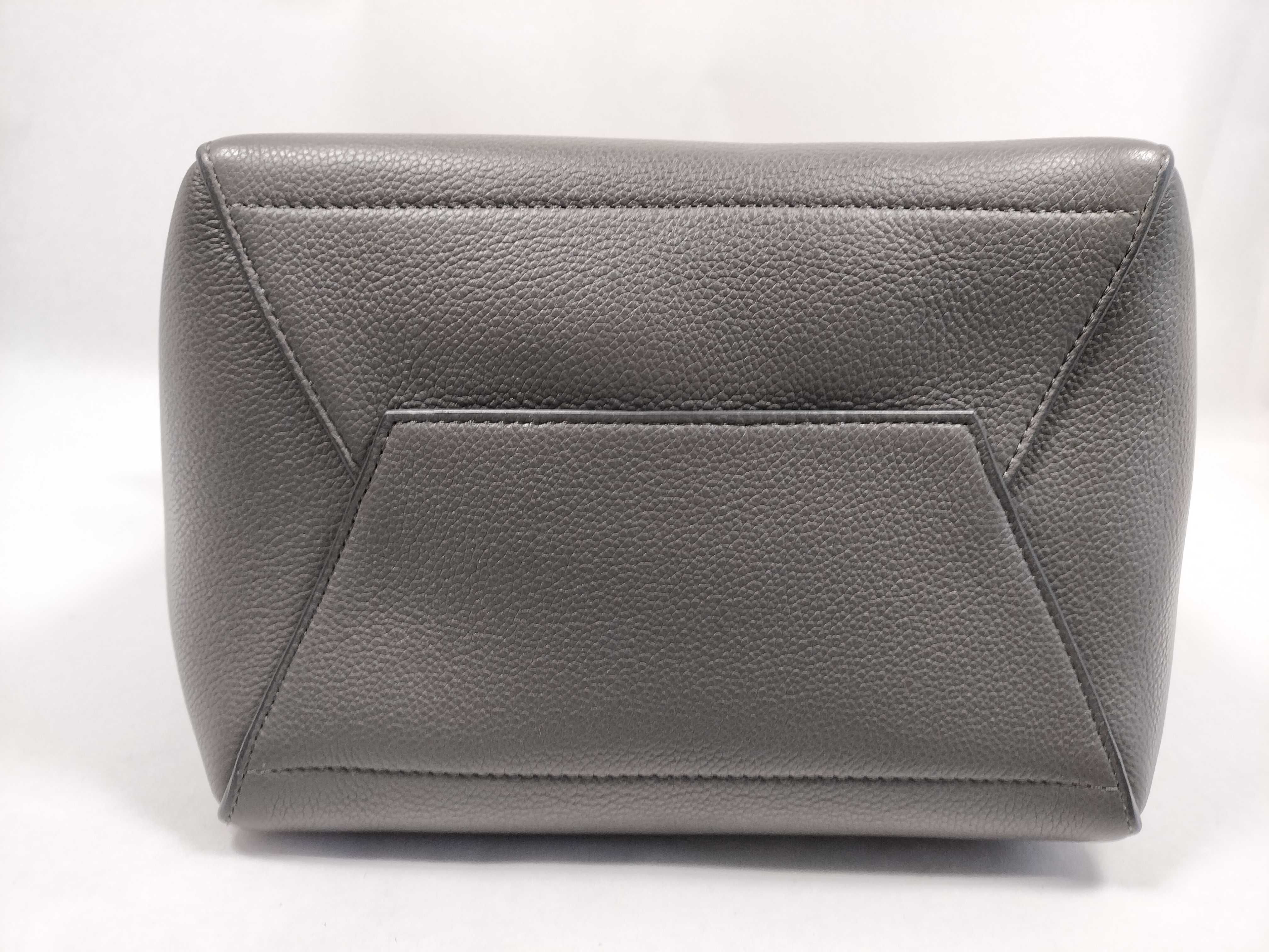Grey Calfskin Sangour Shoulder Bag — view 7