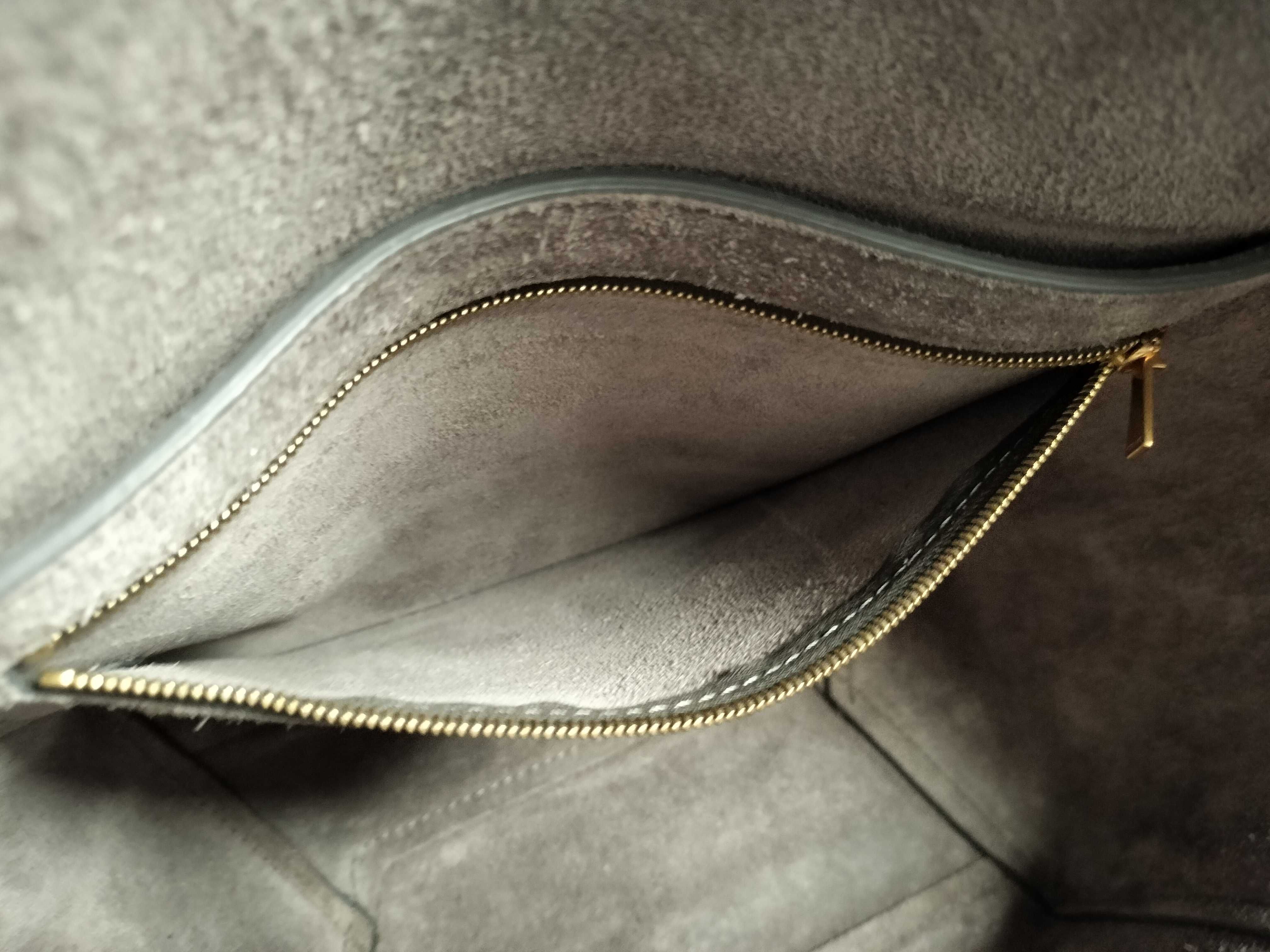 Grey Calfskin Sangour Shoulder Bag — view 10