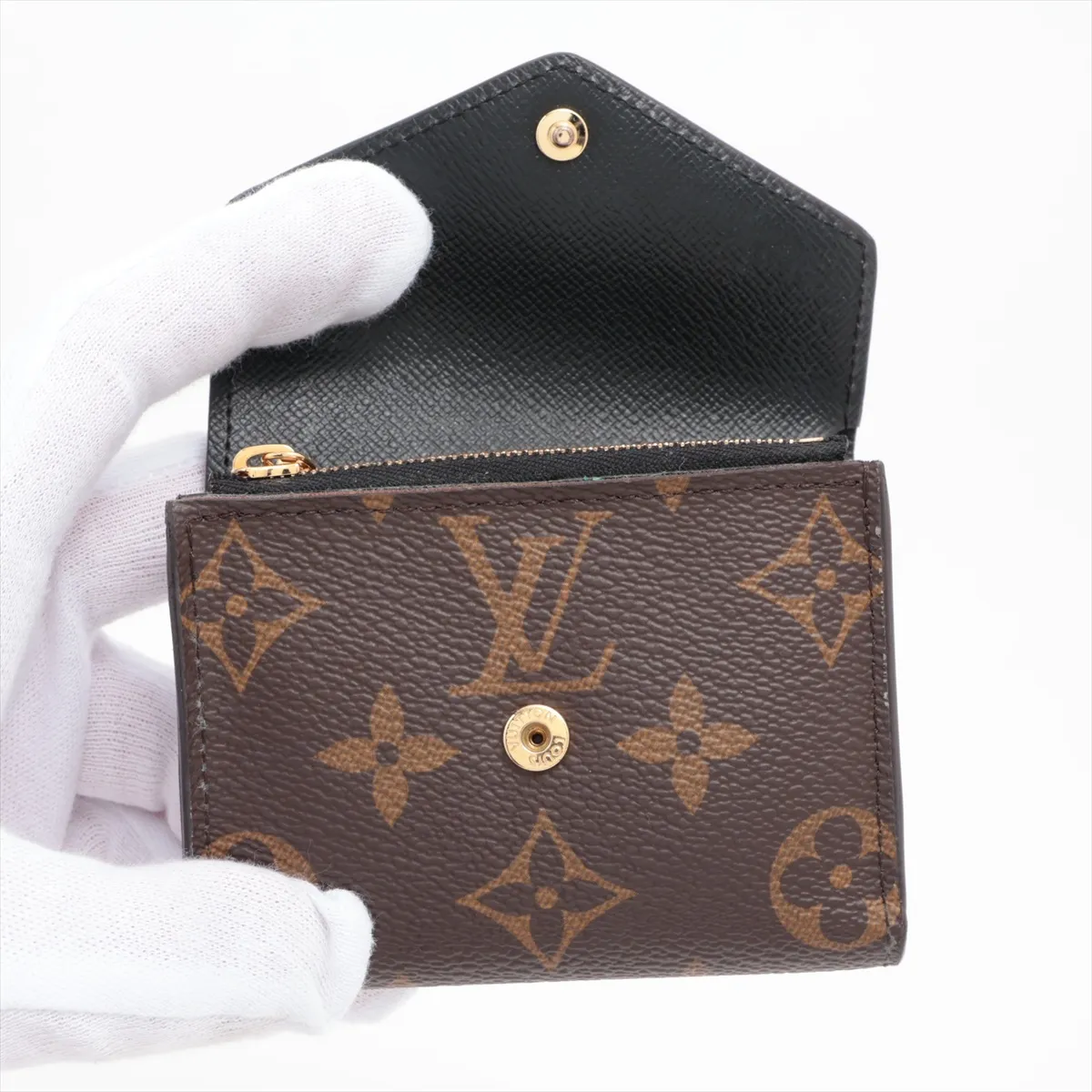 Giant Monogram Reverse Portefeuil Zoe M80725 Brown Compact Wallet RFID Reactive — view 3