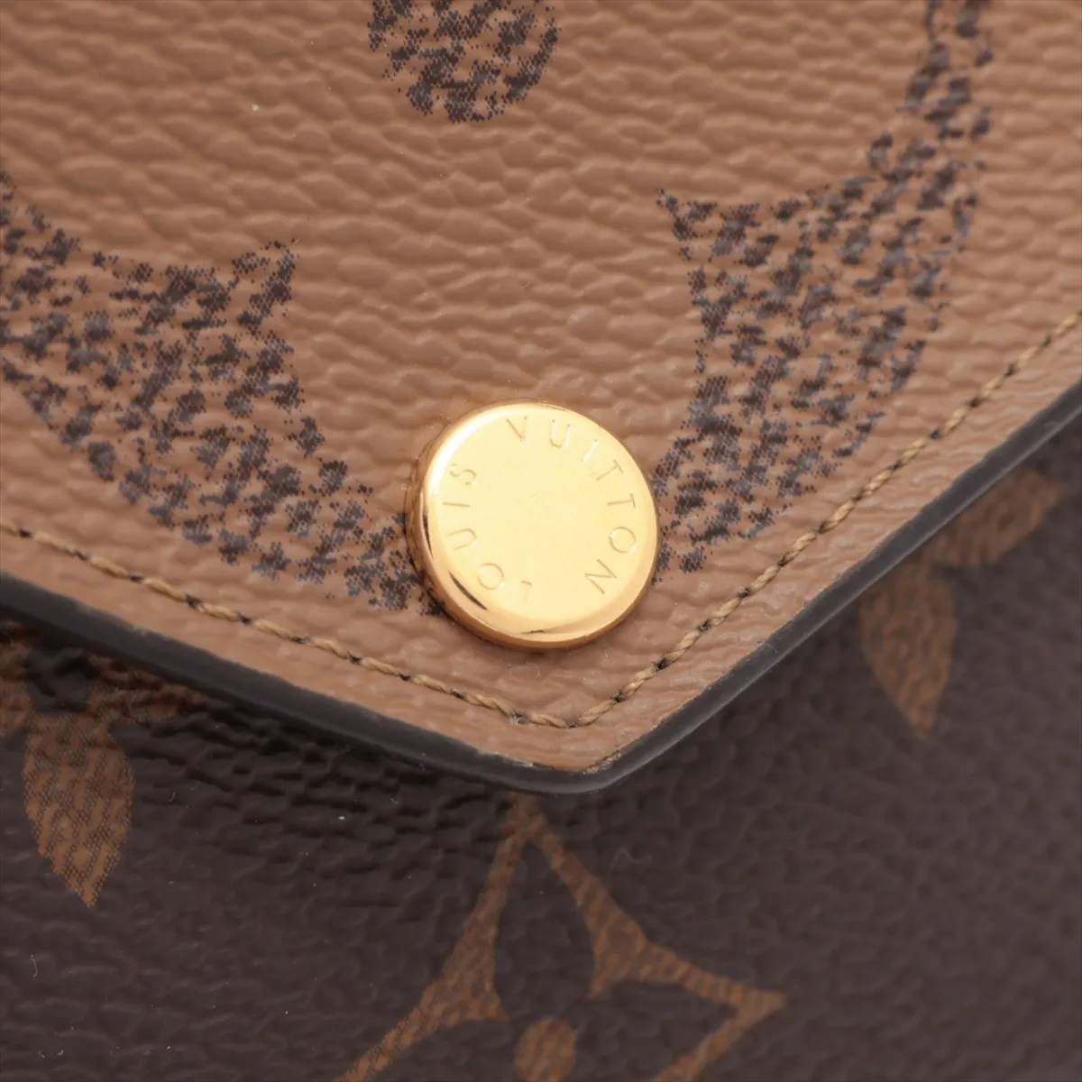 Giant Monogram Reverse Portefeuil Zoe M80725 Brown Compact Wallet RFID Reactive — view 9