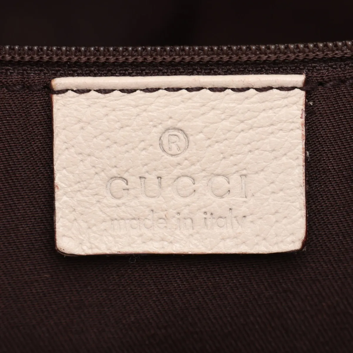 GG Canvas Leather Tote Bag, Beige x White, 130736 — view 9