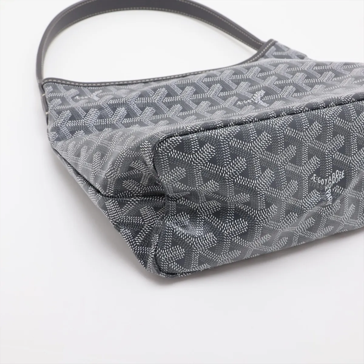 Bohème Mini PVC x Leather Shoulder Bag, Gray — view 4