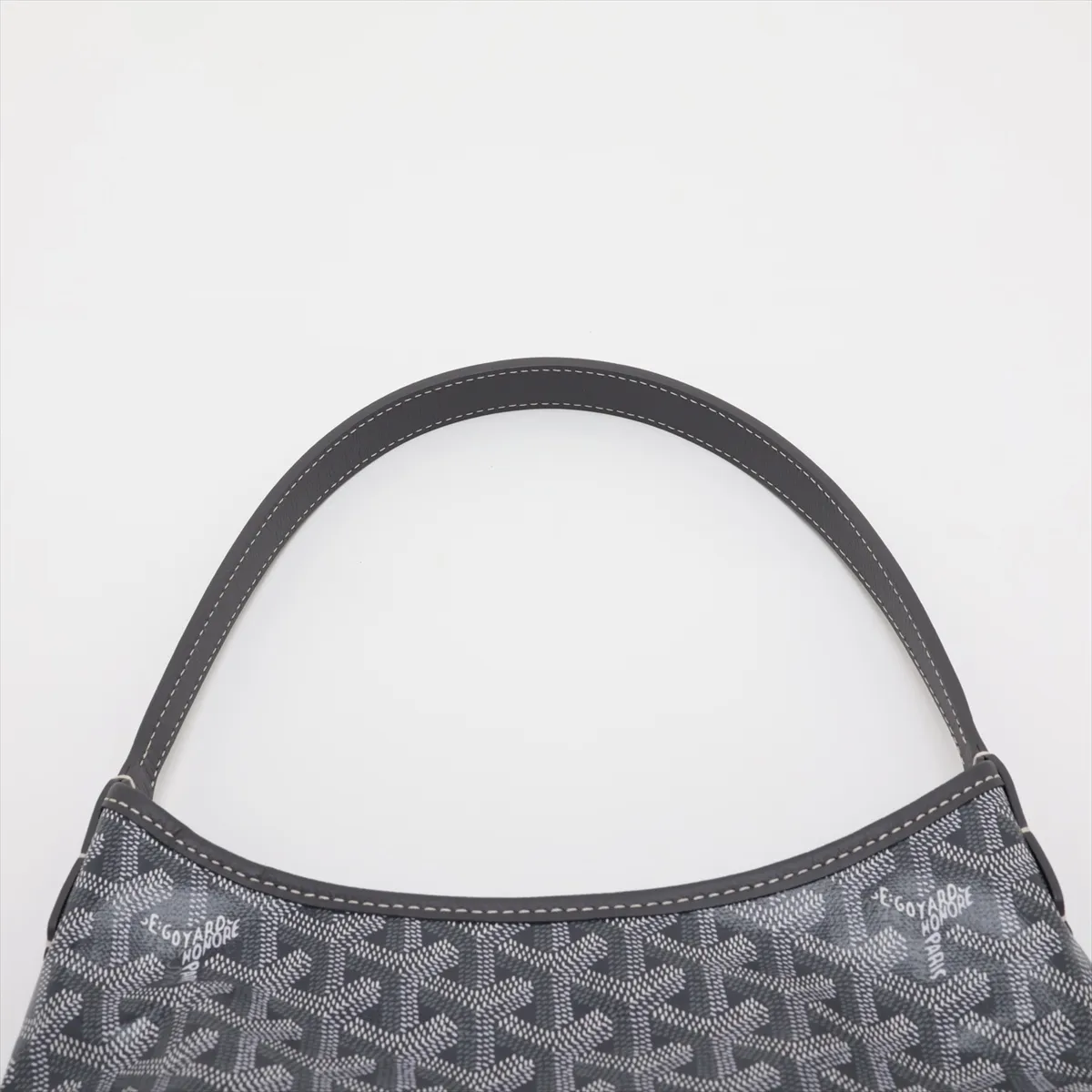 Bohème Mini PVC x Leather Shoulder Bag, Gray — view 6