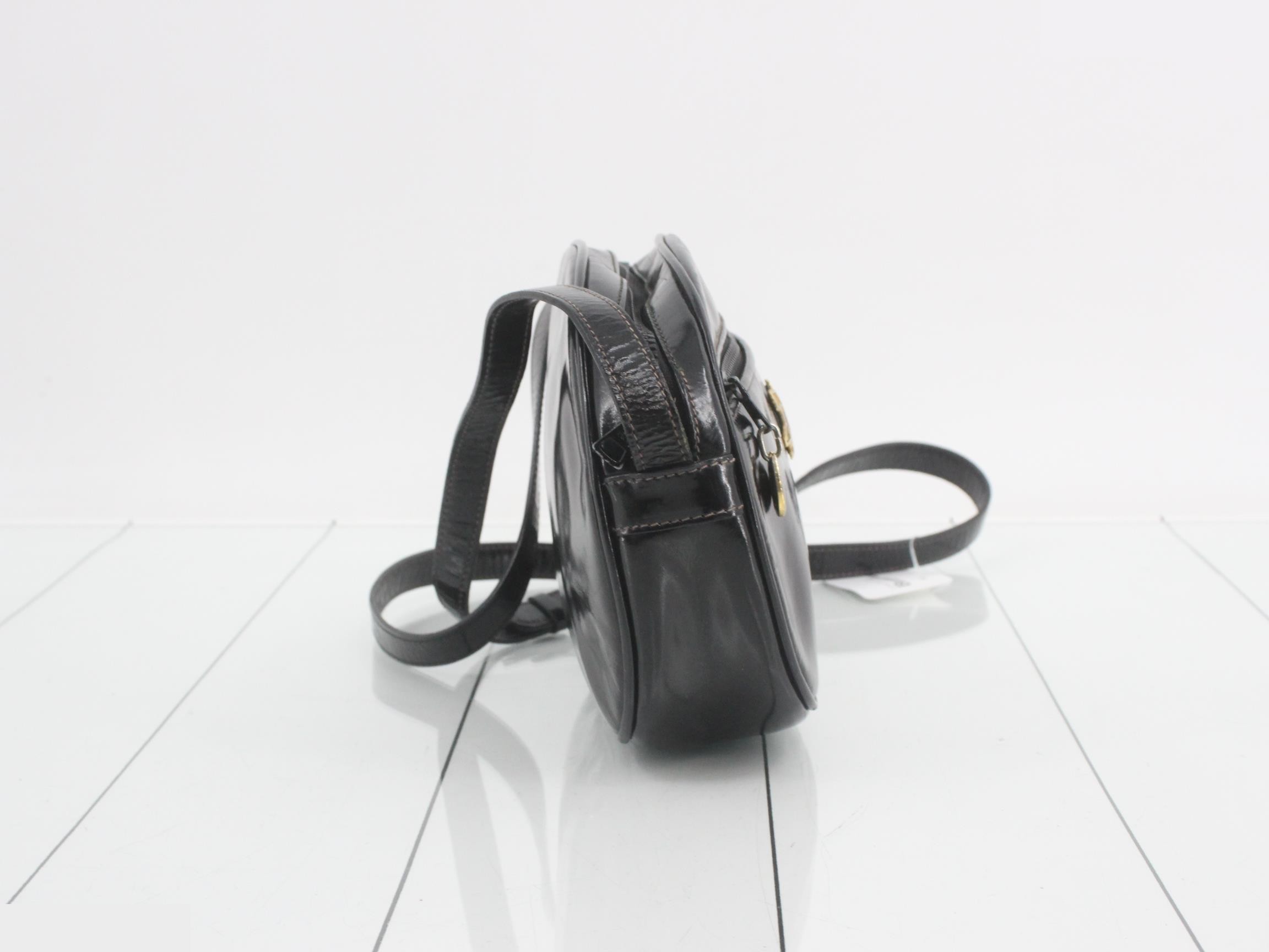 Leather Horse Carriage Triomphe Shoulder Bag with Horse Carriage Hardware — view 4