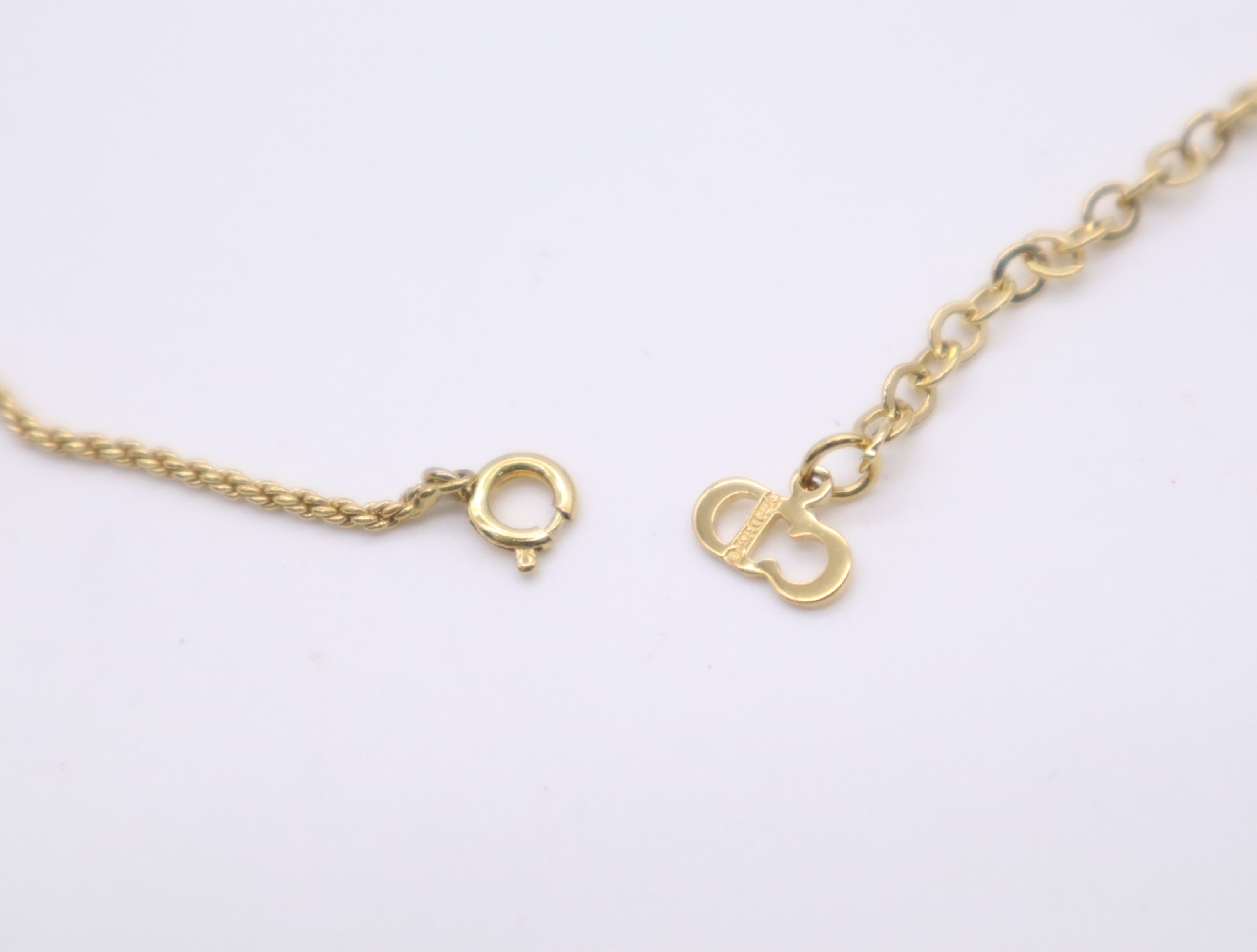 GPCD logo circle motif chain necklace, with box. — view 6