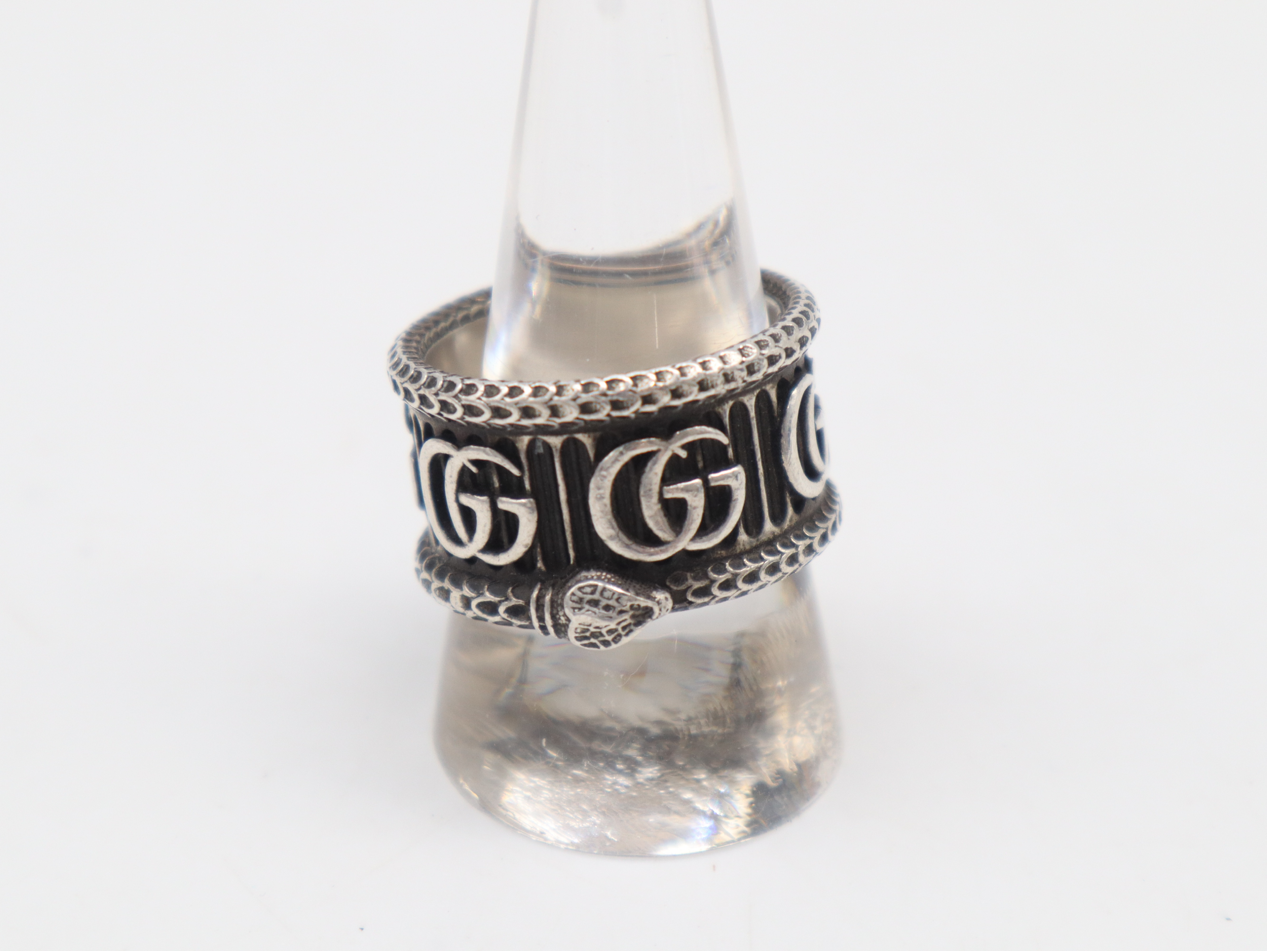 SV925 Double G Snake Ring #19 15.8g Ring — view 2