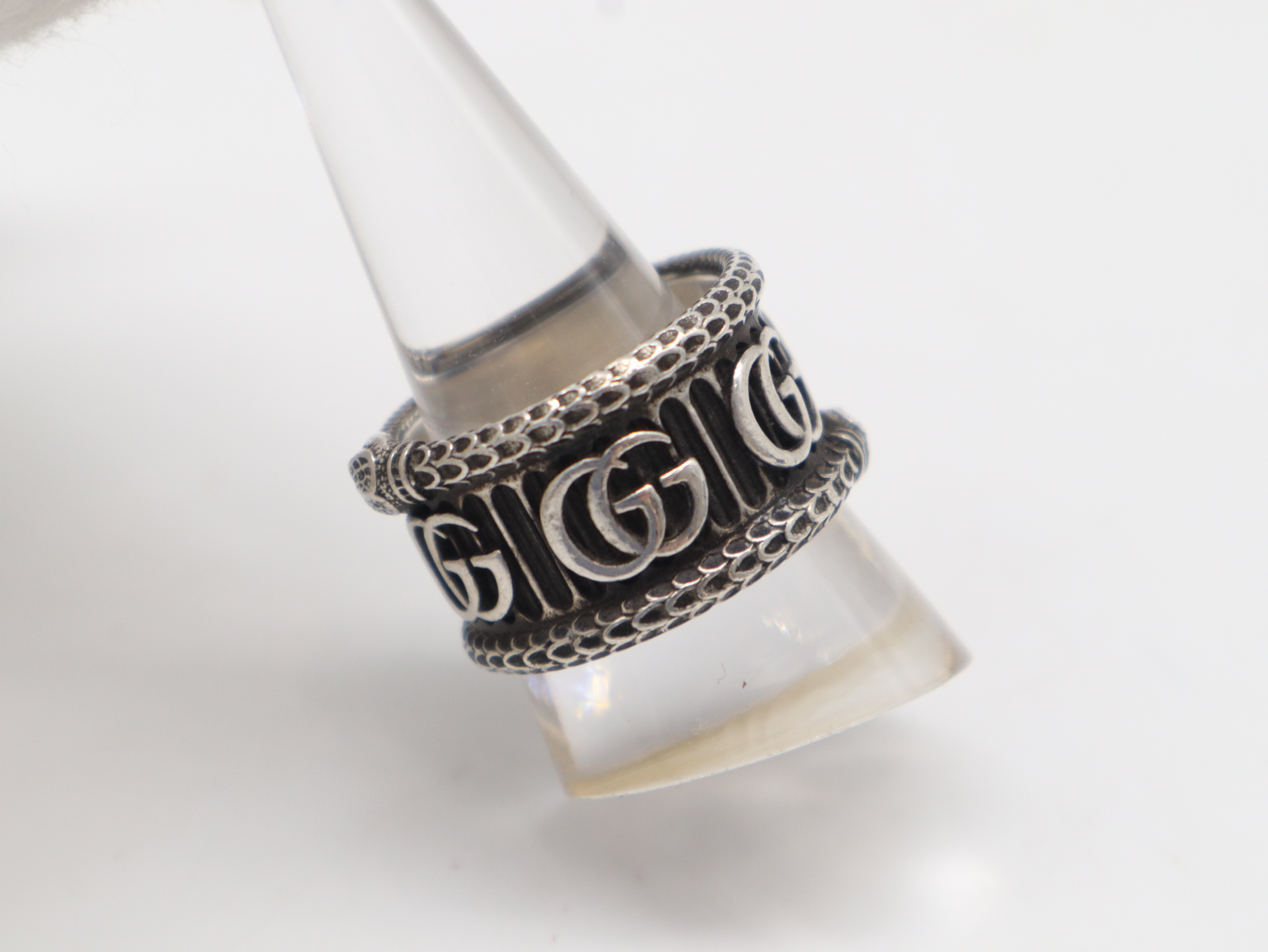 SV925 Double G Snake Ring #19 15.8g Ring — view 3