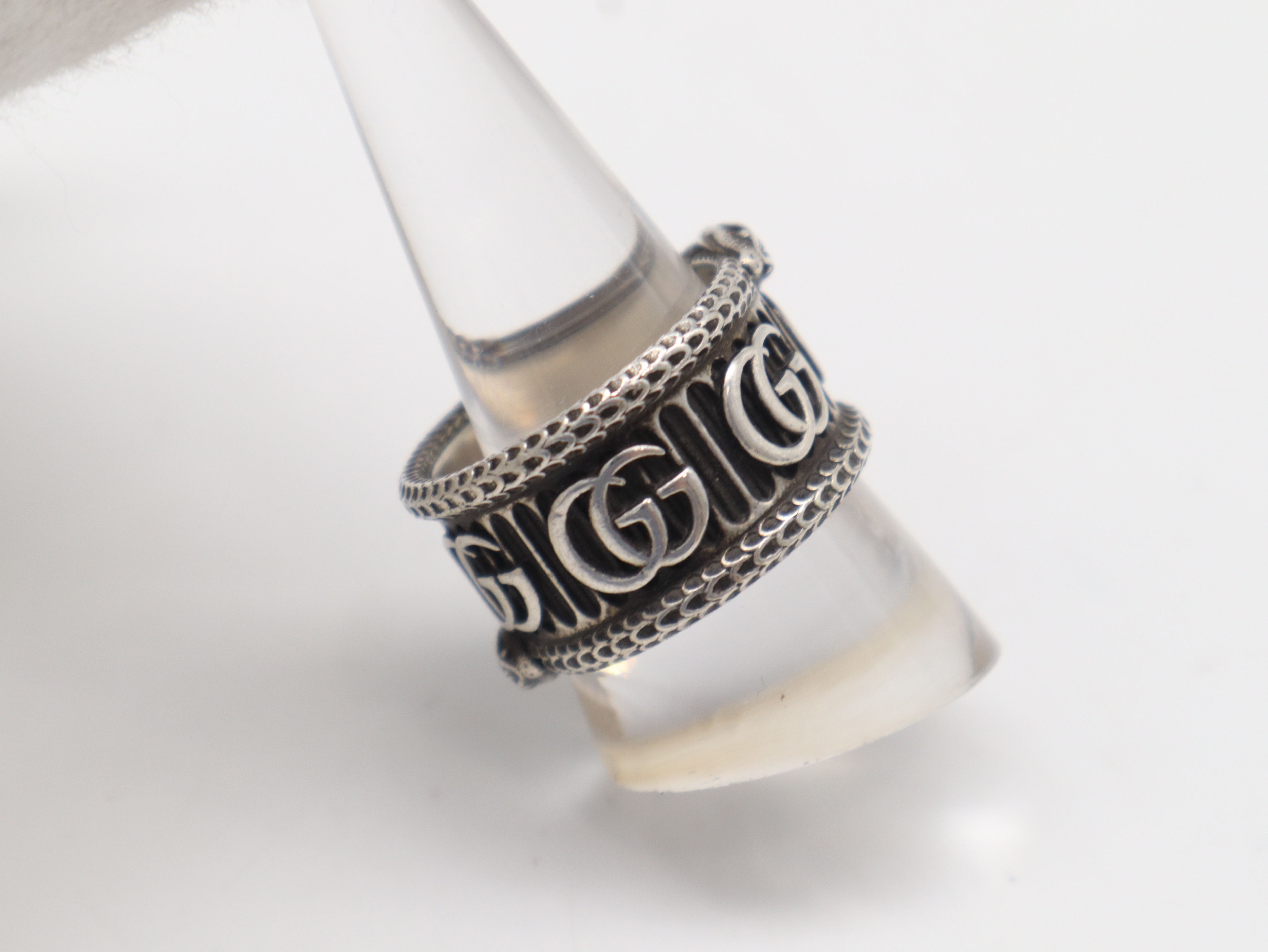 SV925 Double G Snake Ring #19 15.8g Ring — view 4