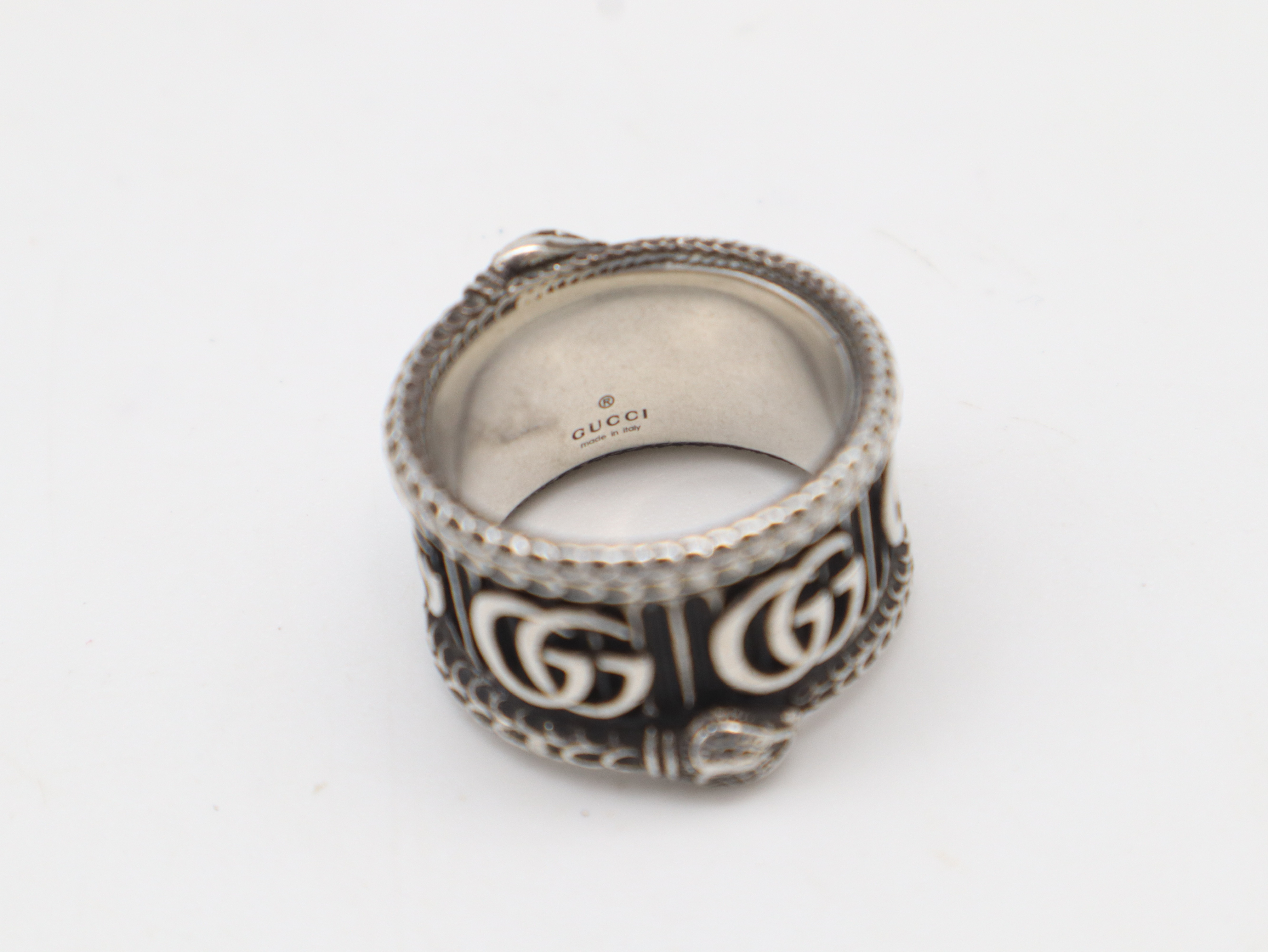 SV925 Double G Snake Ring #19 15.8g Ring — view 5