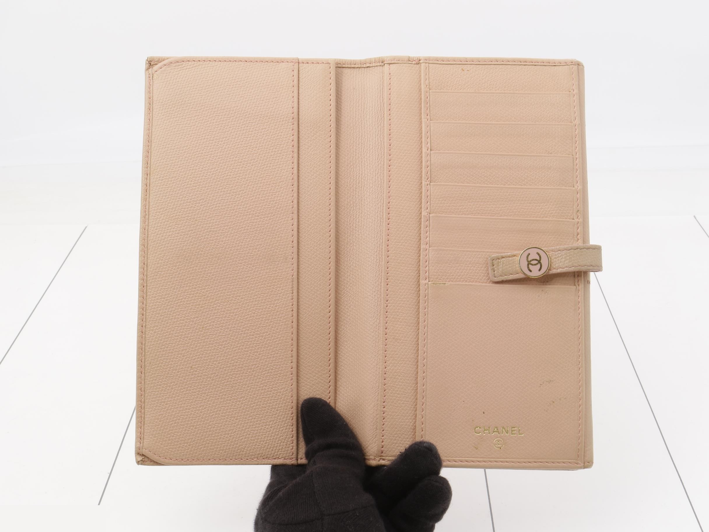 Coco Button Leather Bi-fold Long Wallet — view 4