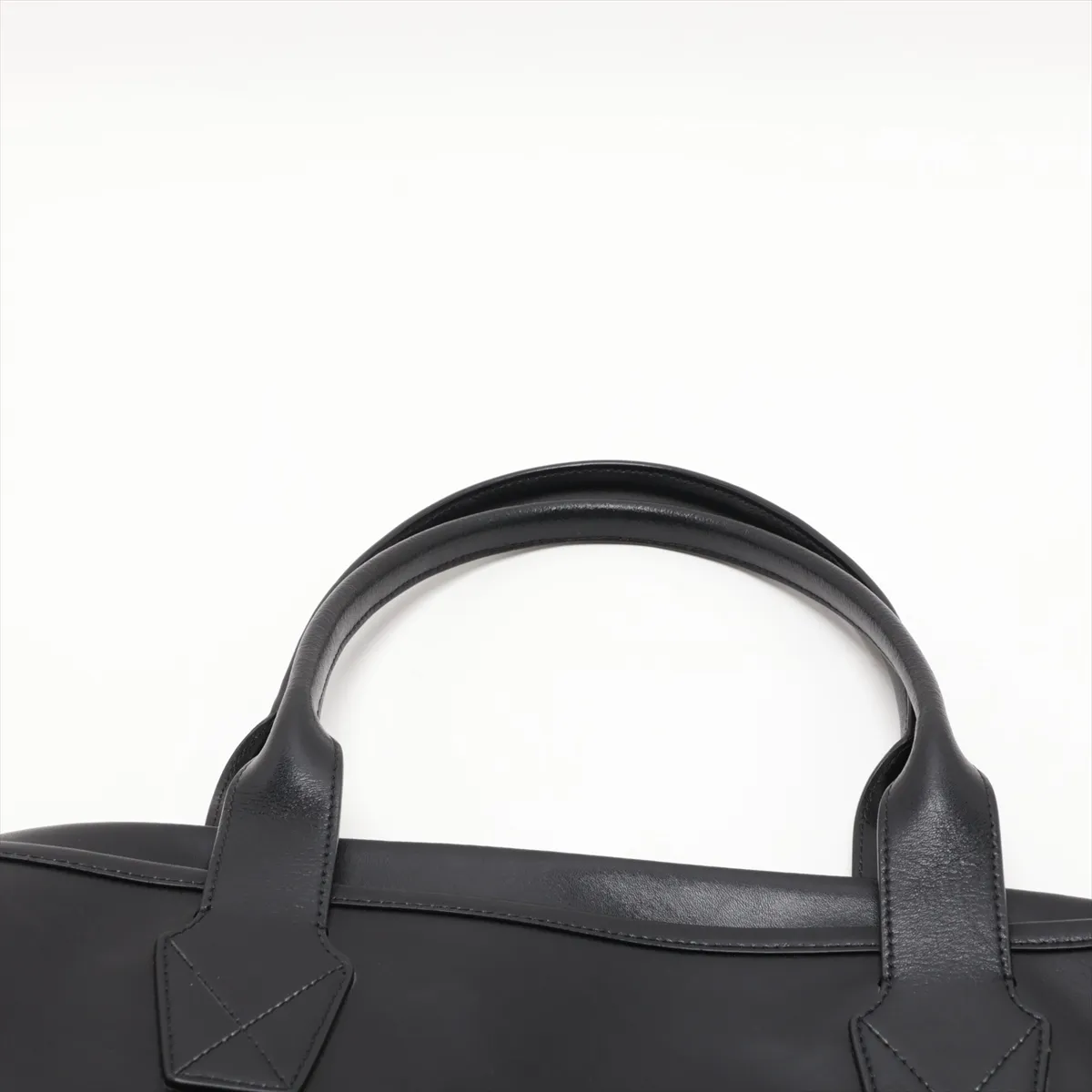 Logo Jumbo Leather Tote Bag, Black — view 6