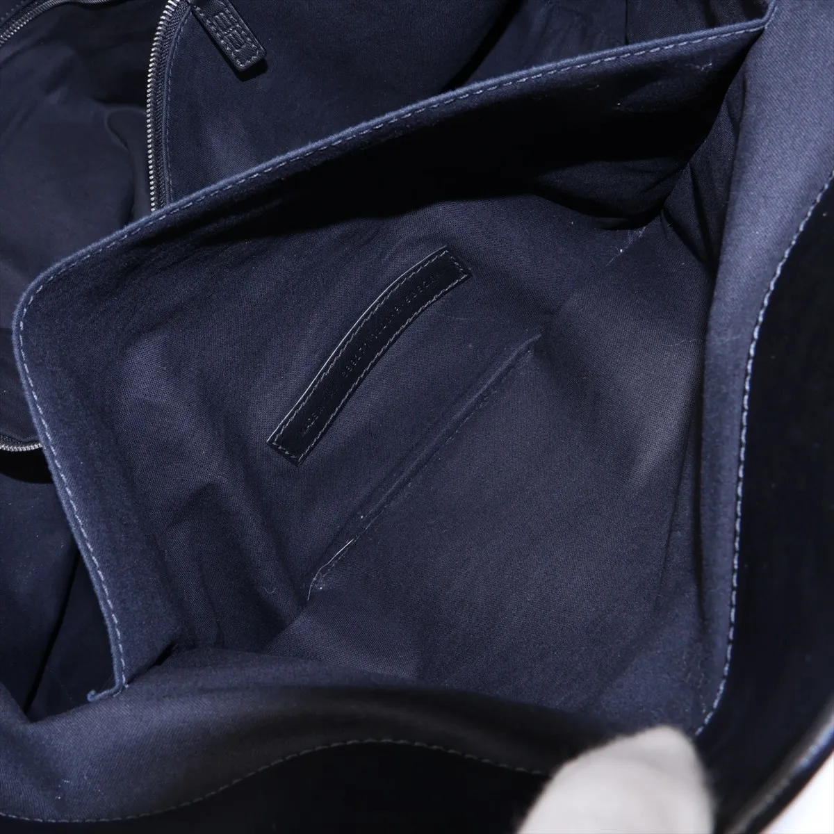 Logo Jumbo Leather Tote Bag, Black — view 9