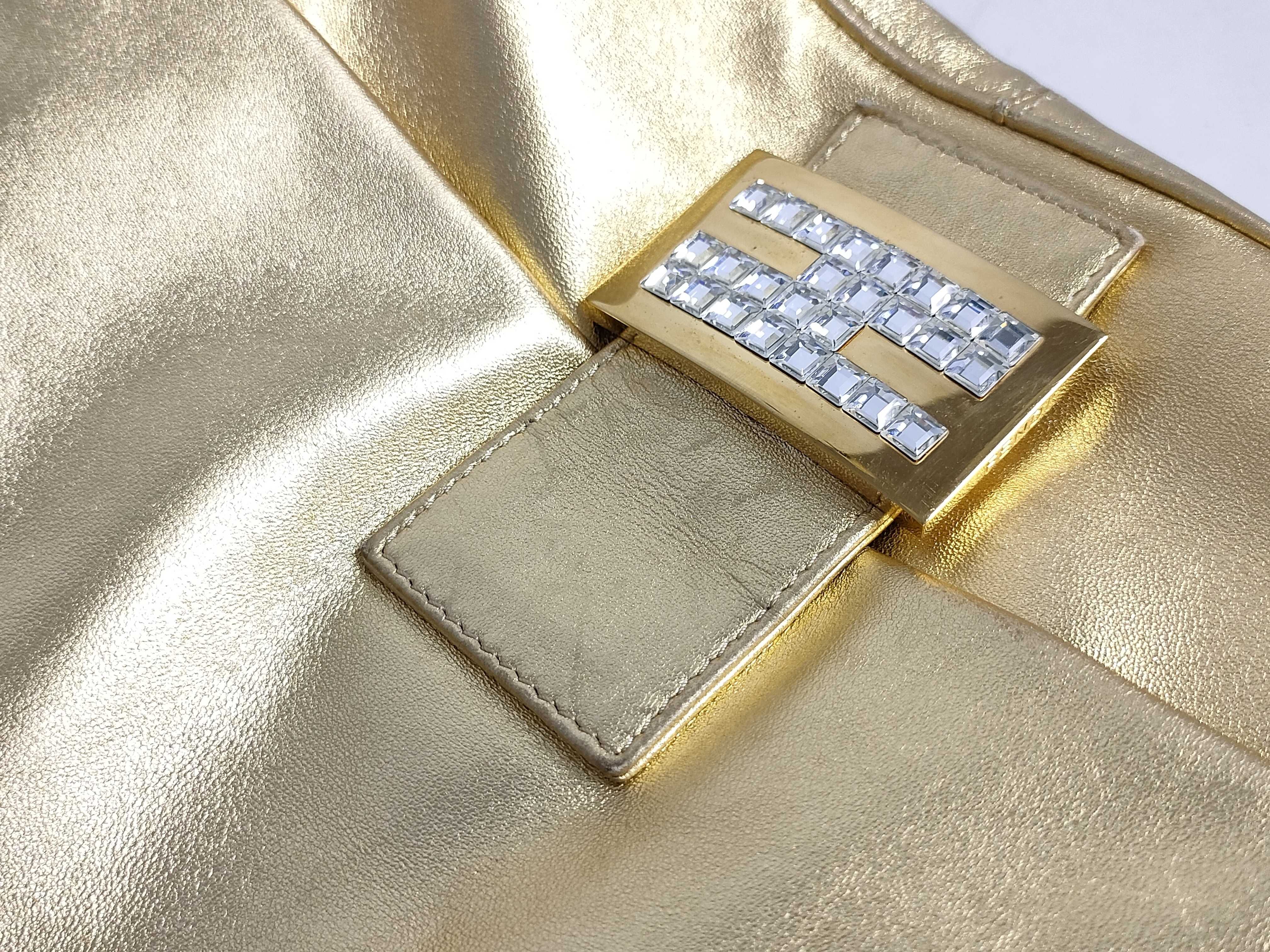 Mamma Fendi Mamma Bucket Rhinestone Gold Handbag 2211・26325・009 — view 14