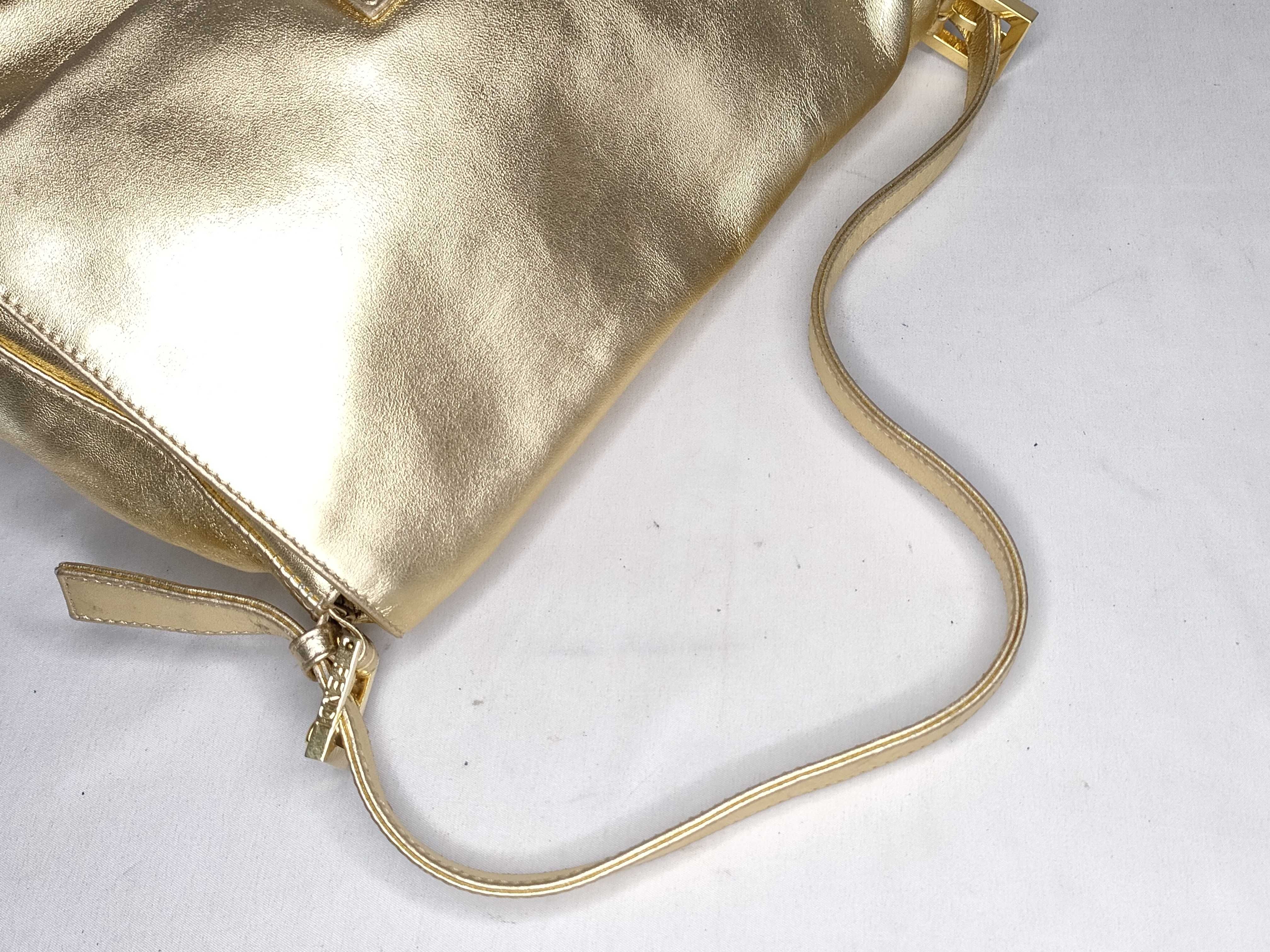 Mamma Fendi Mamma Bucket Rhinestone Gold Handbag 2211・26325・009 — view 3