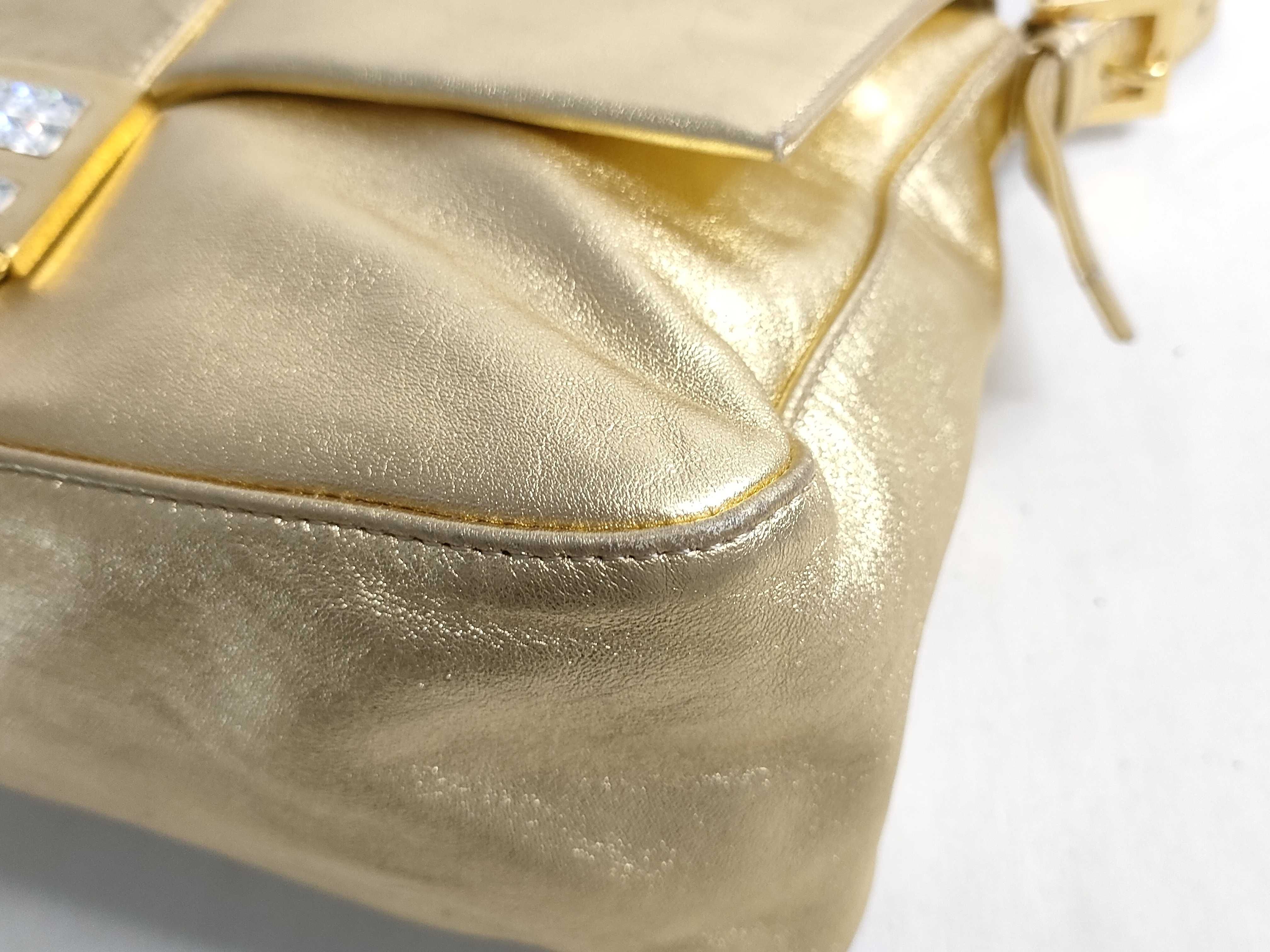 Mamma Fendi Mamma Bucket Rhinestone Gold Handbag 2211・26325・009 — view 6