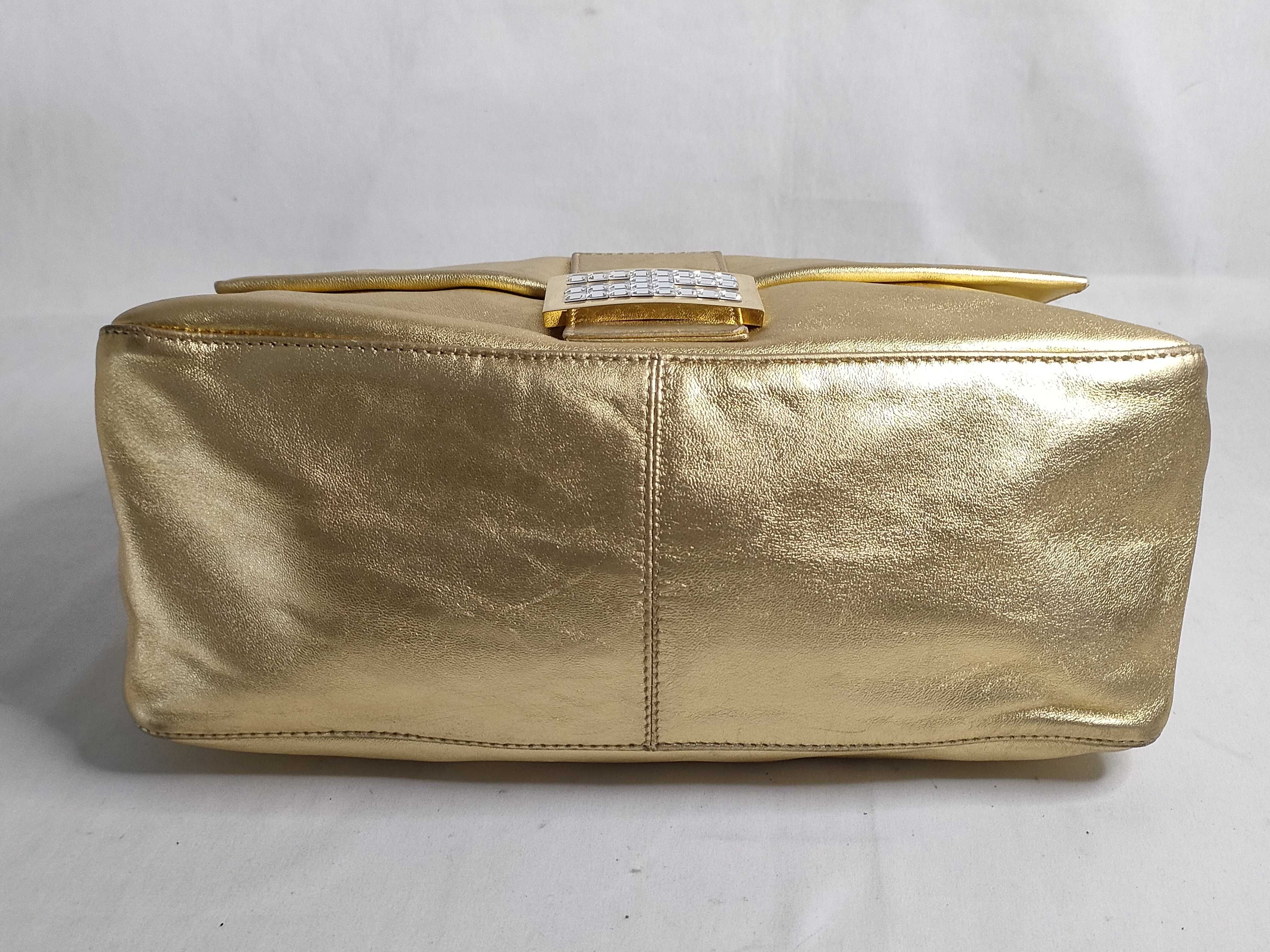 Mamma Fendi Mamma Bucket Rhinestone Gold Handbag 2211・26325・009 — view 7