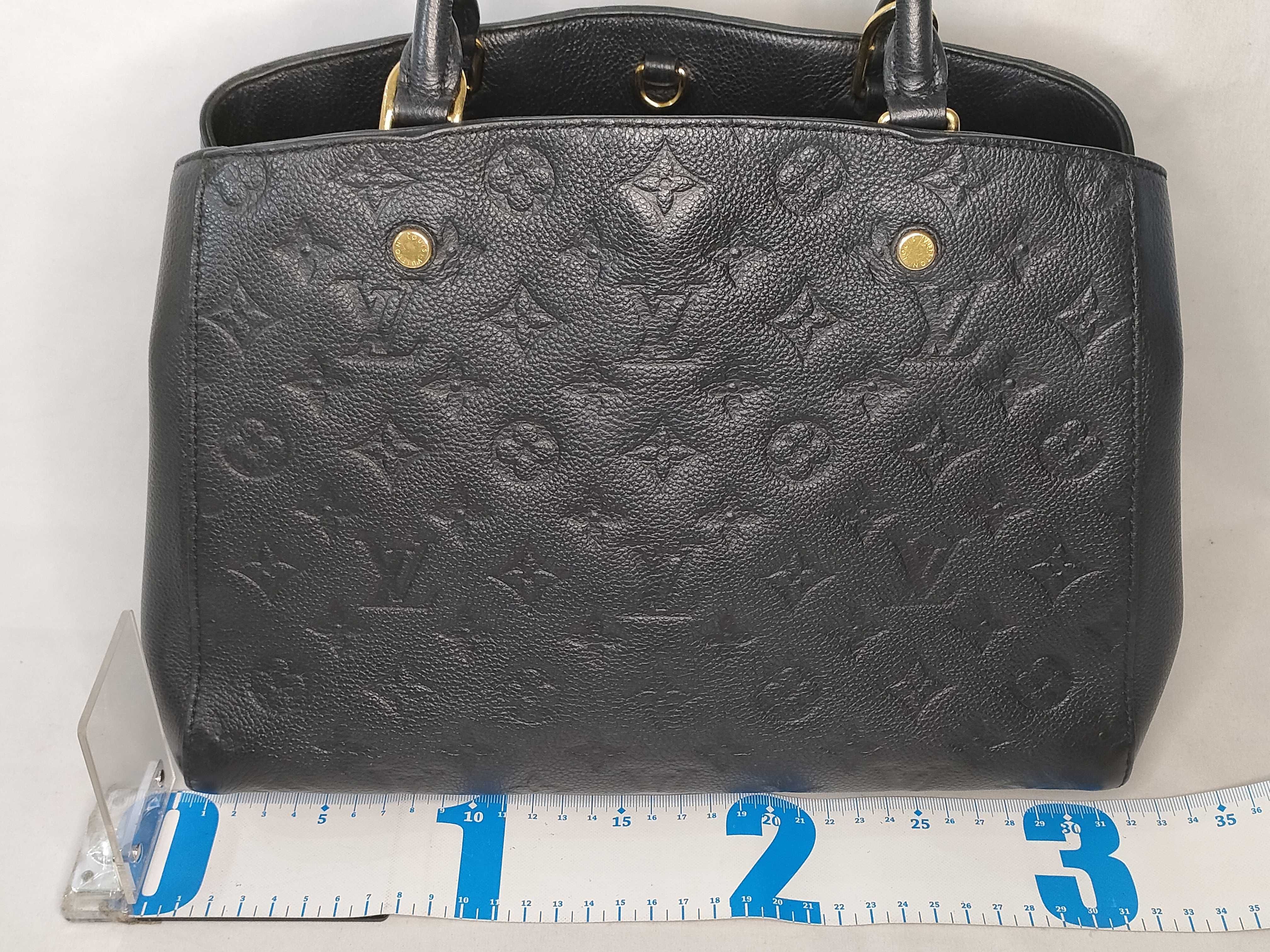 Empreinte Montaigne MM Black Handbag with Gold Hardware and Studs SF0178 — view 2